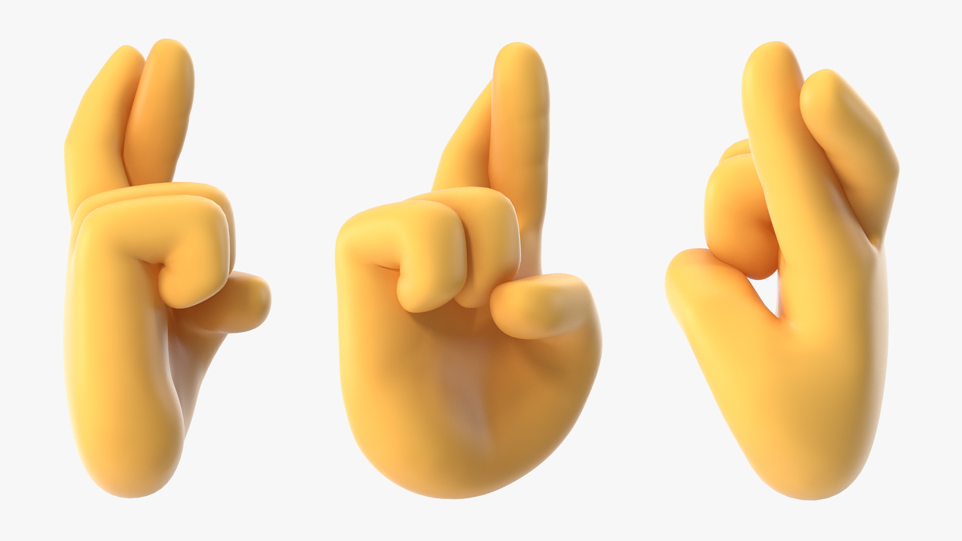 3D Crossed Fingers Emoji