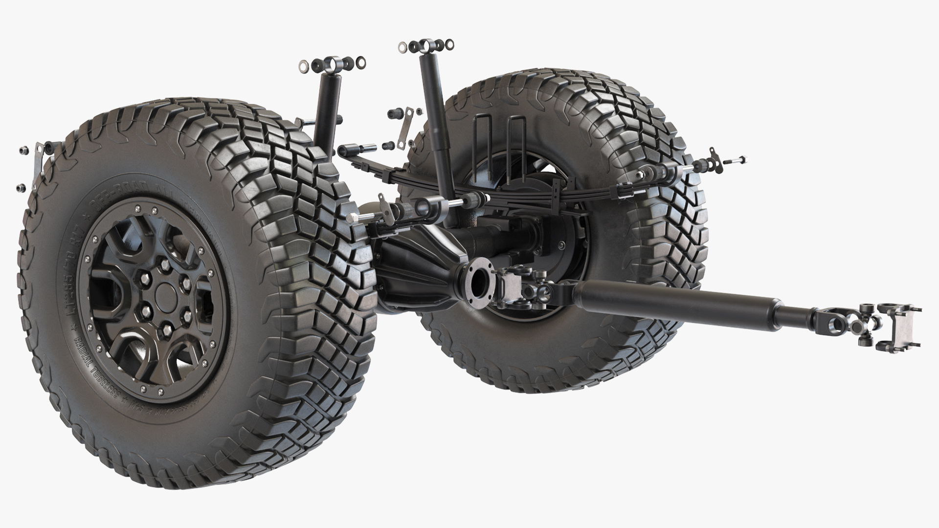 Solid Rear Axle Drum Brake Exploded View