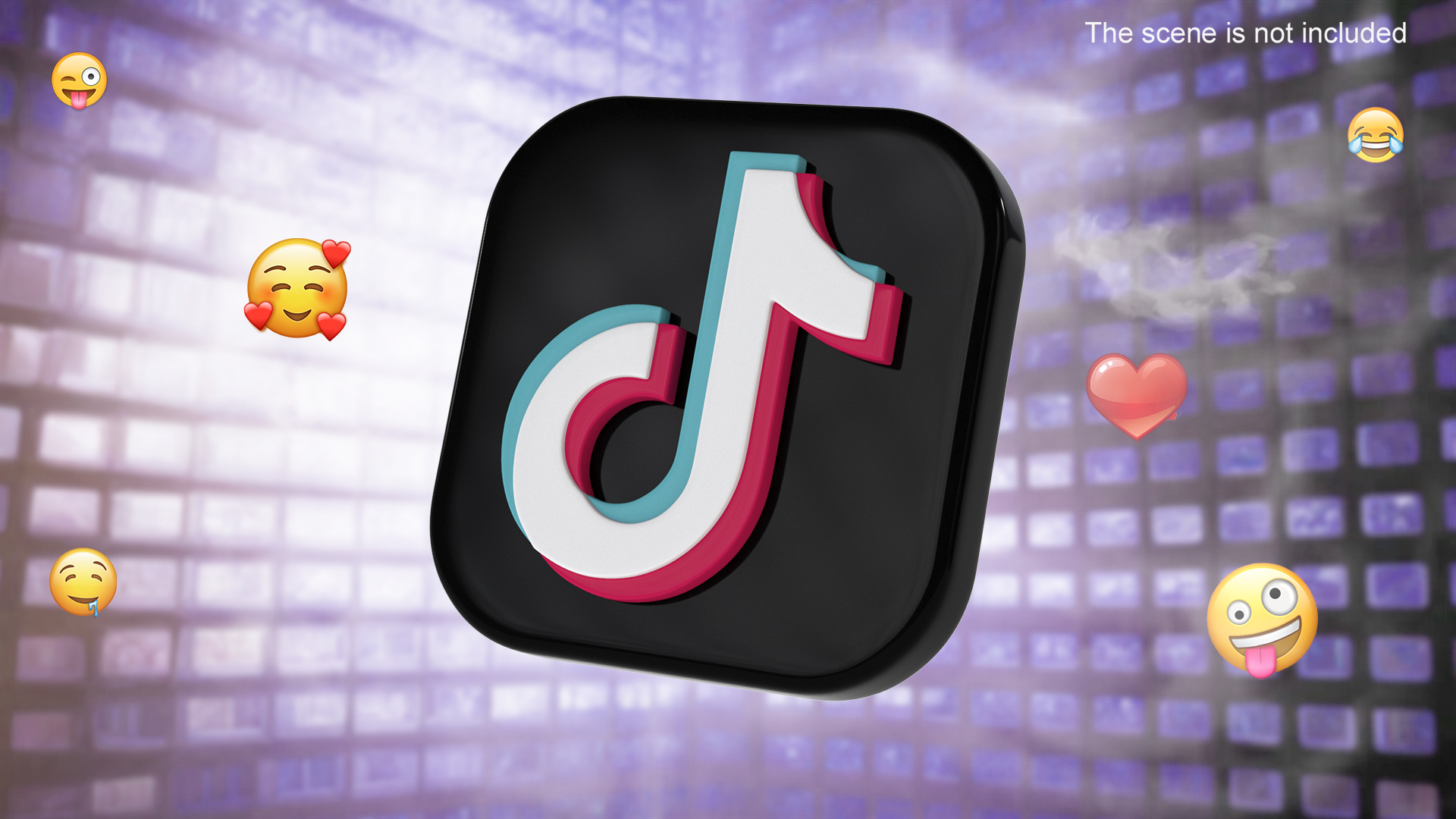 TikTok Social Media Icon 3D model