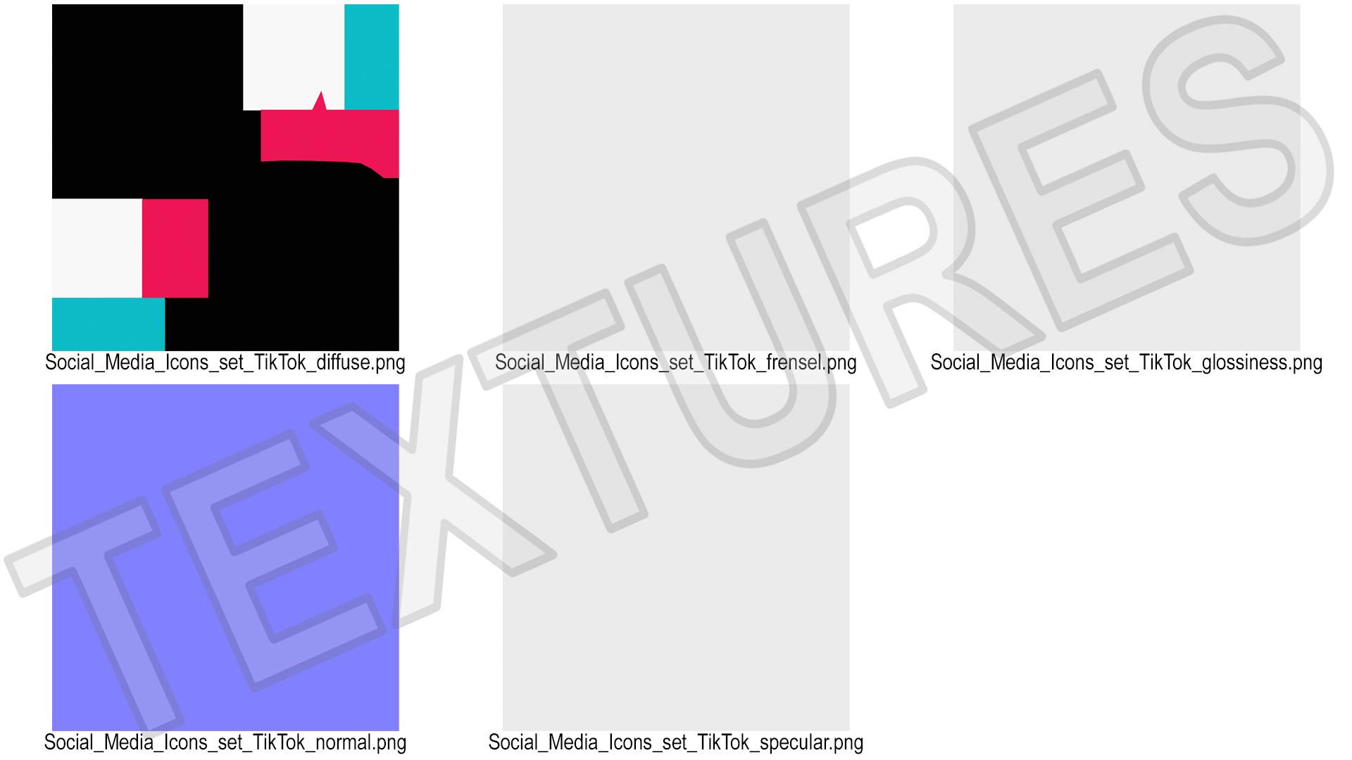TikTok Social Media Icon 3D model