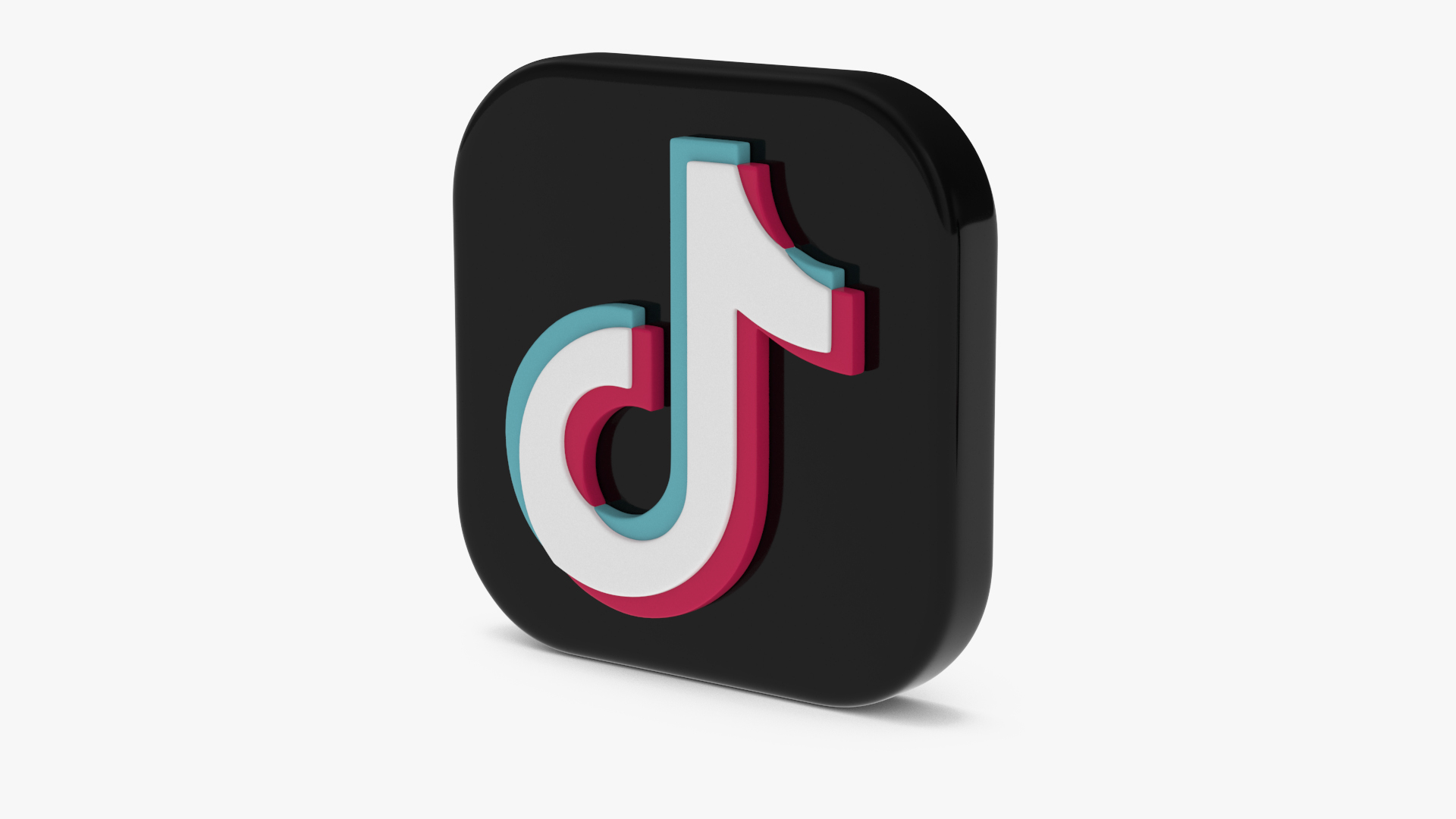 TikTok Social Media Icon 3D model