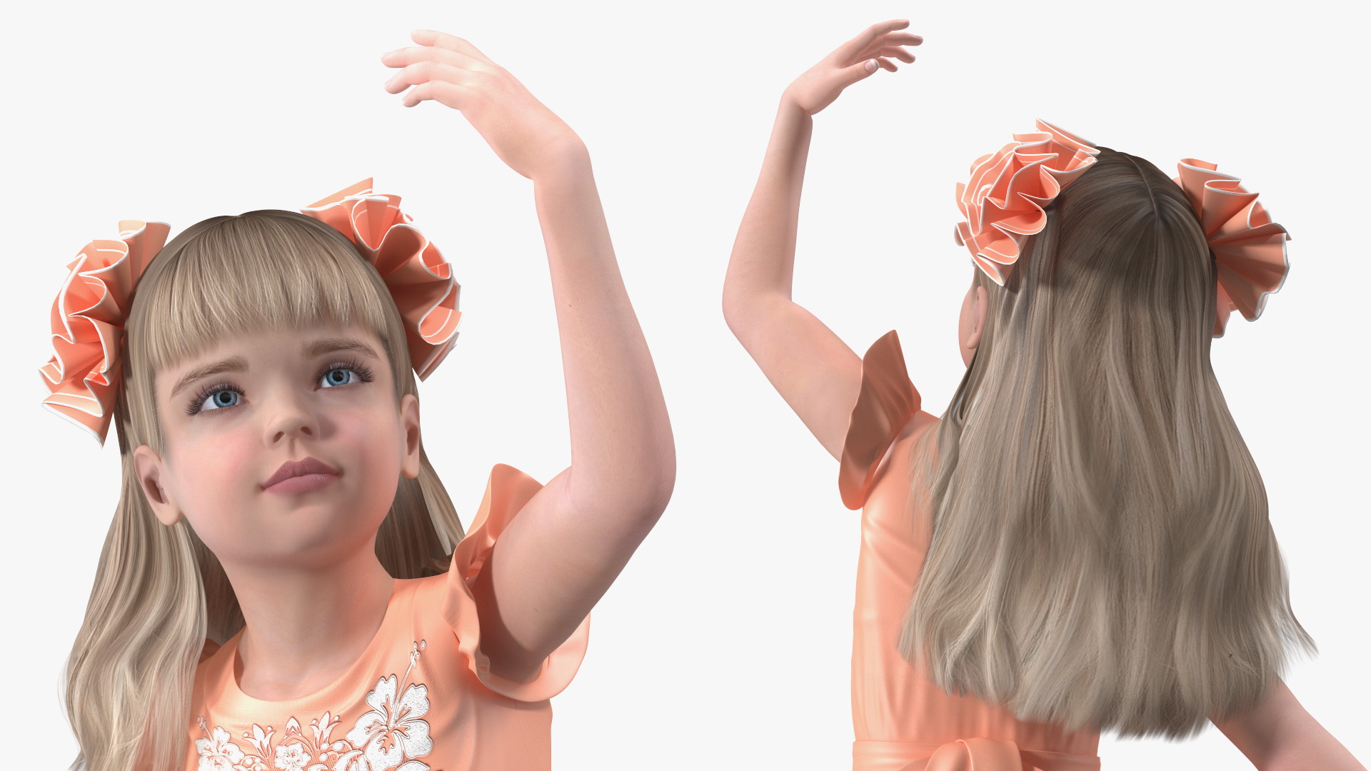3D Dancing Child Girl model