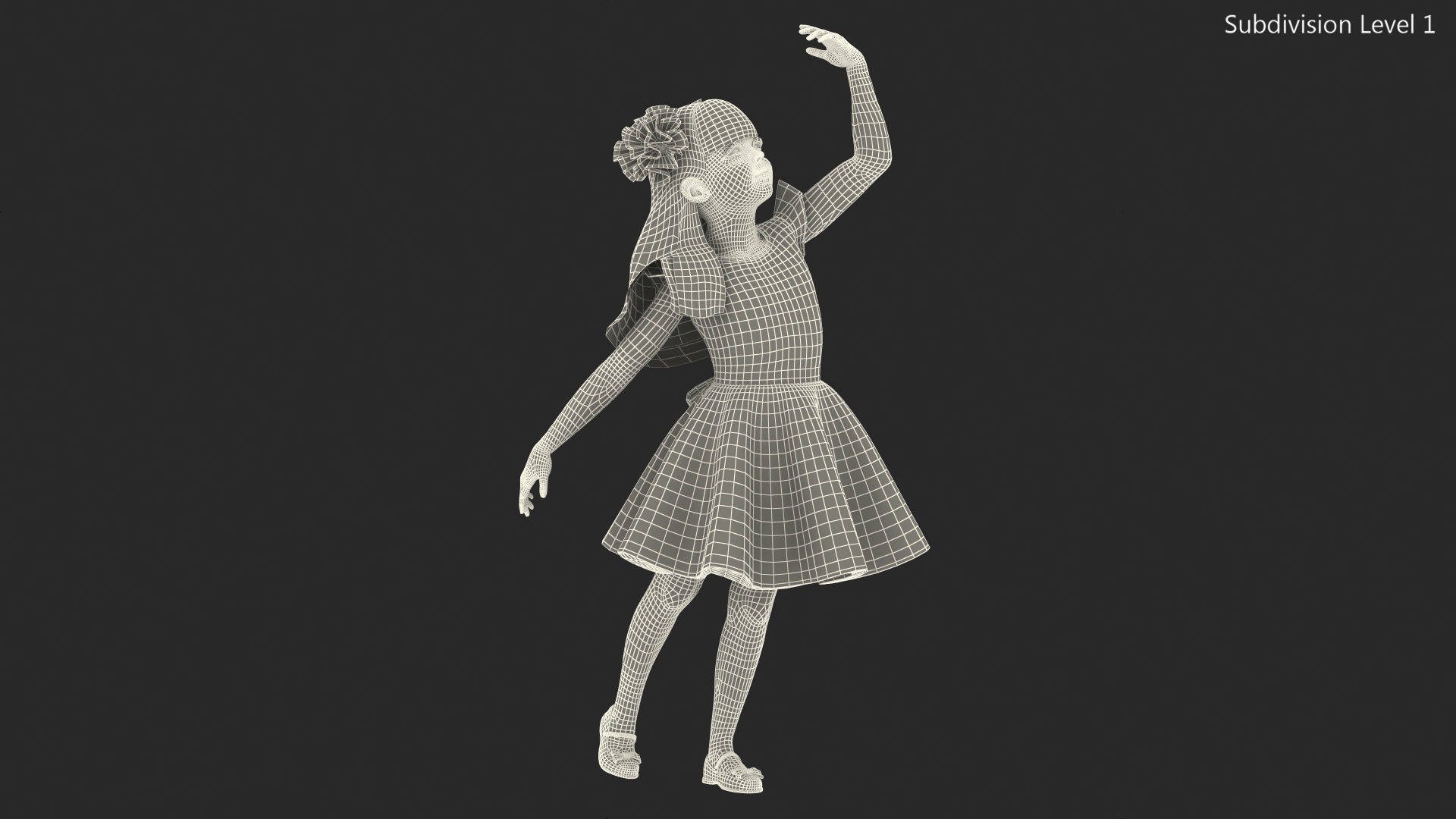3D Dancing Child Girl model
