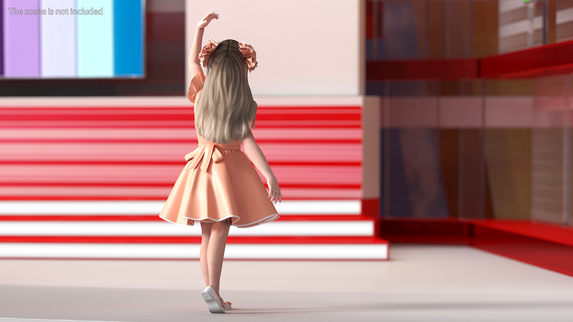 3D Dancing Child Girl model
