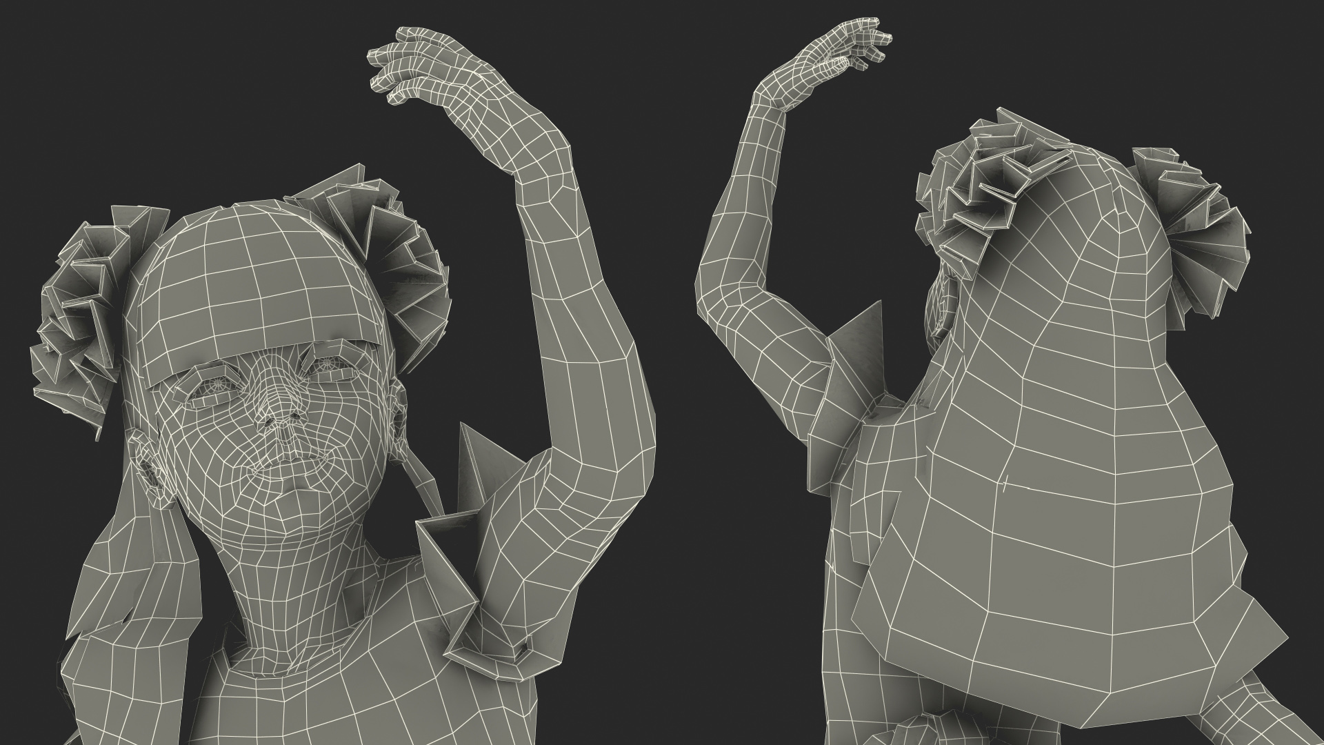3D Dancing Child Girl model