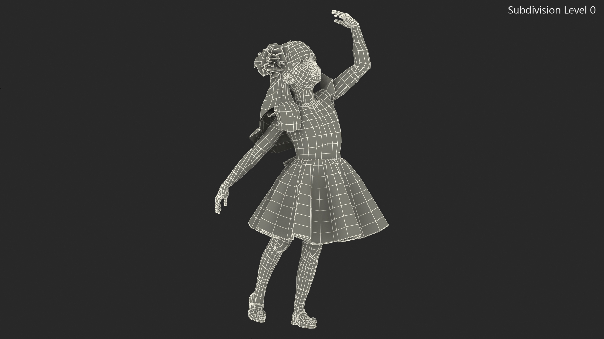 3D Dancing Child Girl model