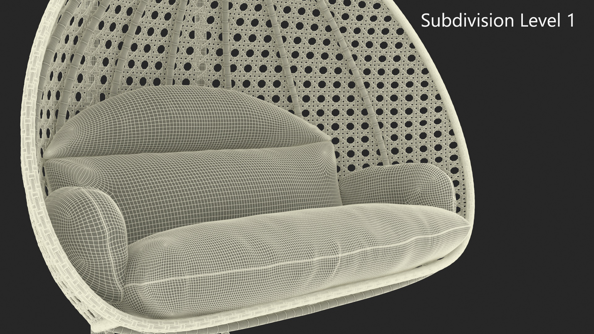 3D Hanging Egg Chair Beige model