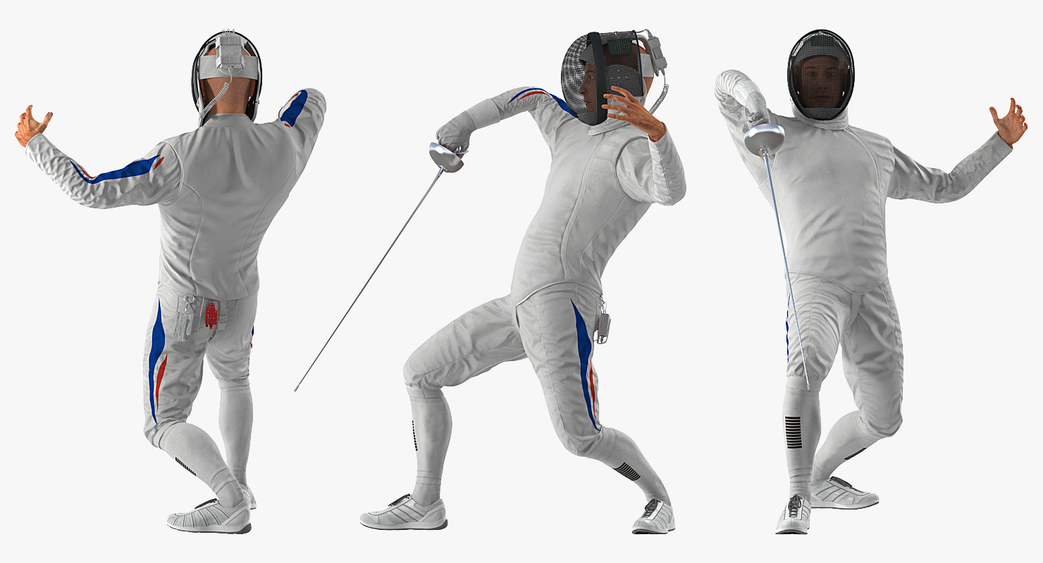 Fencer Defence Pose 3D model