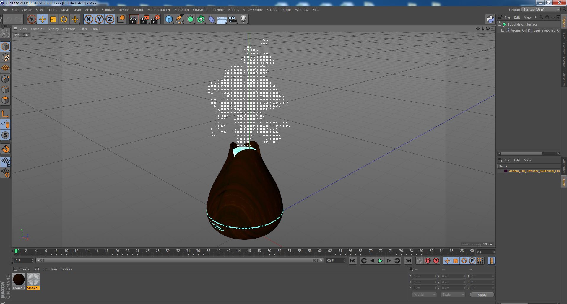 3D model Aroma Oil Diffuser Switched On