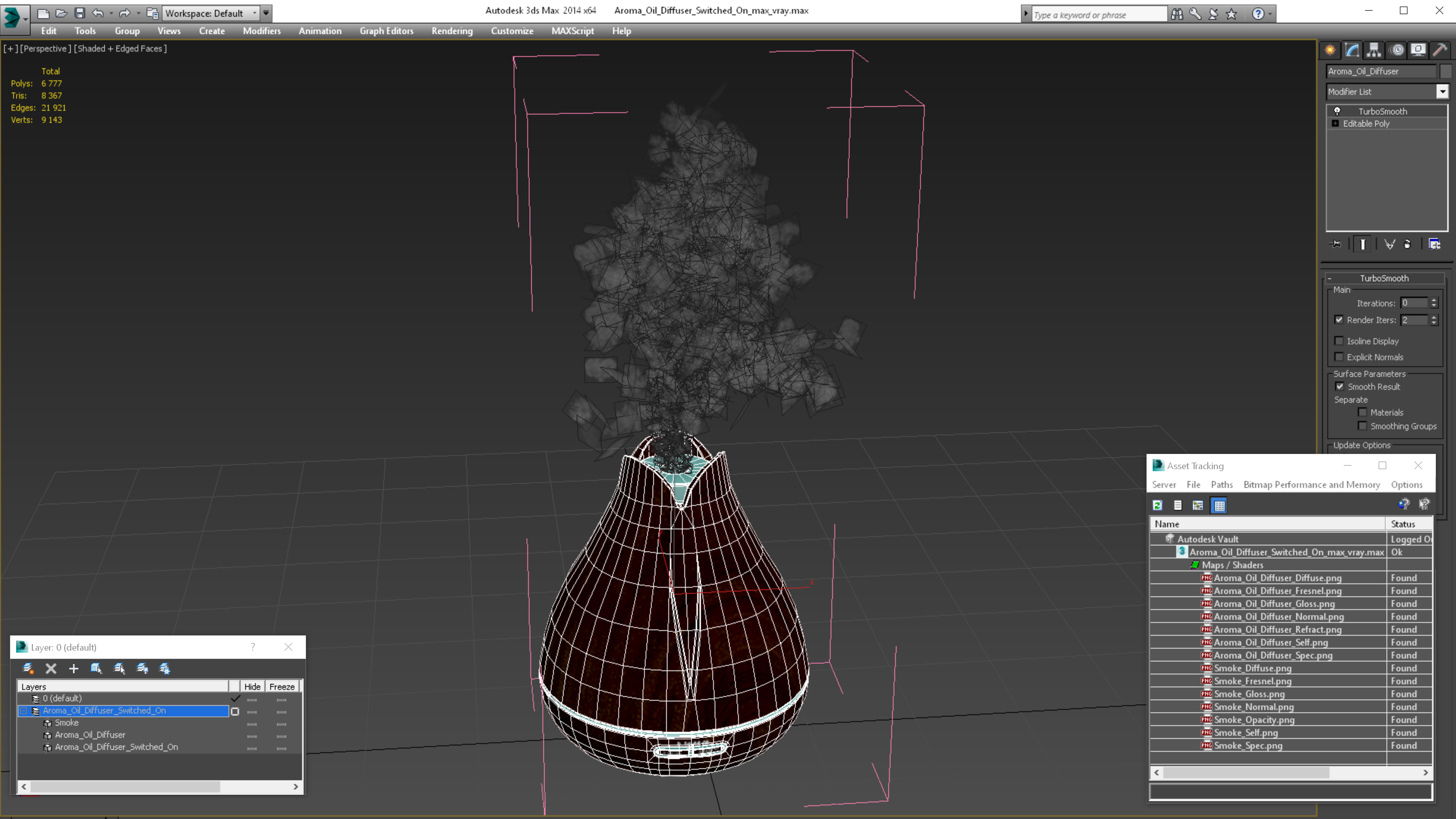3D model Aroma Oil Diffuser Switched On