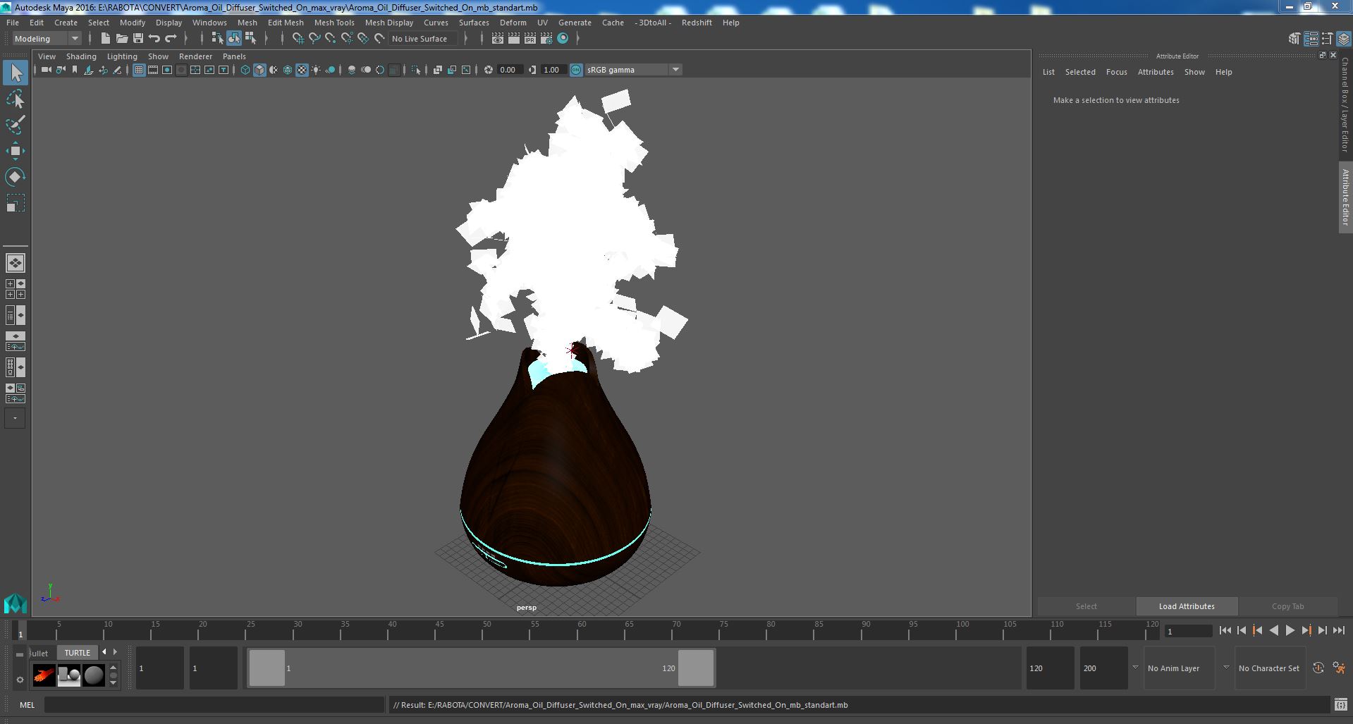 3D model Aroma Oil Diffuser Switched On