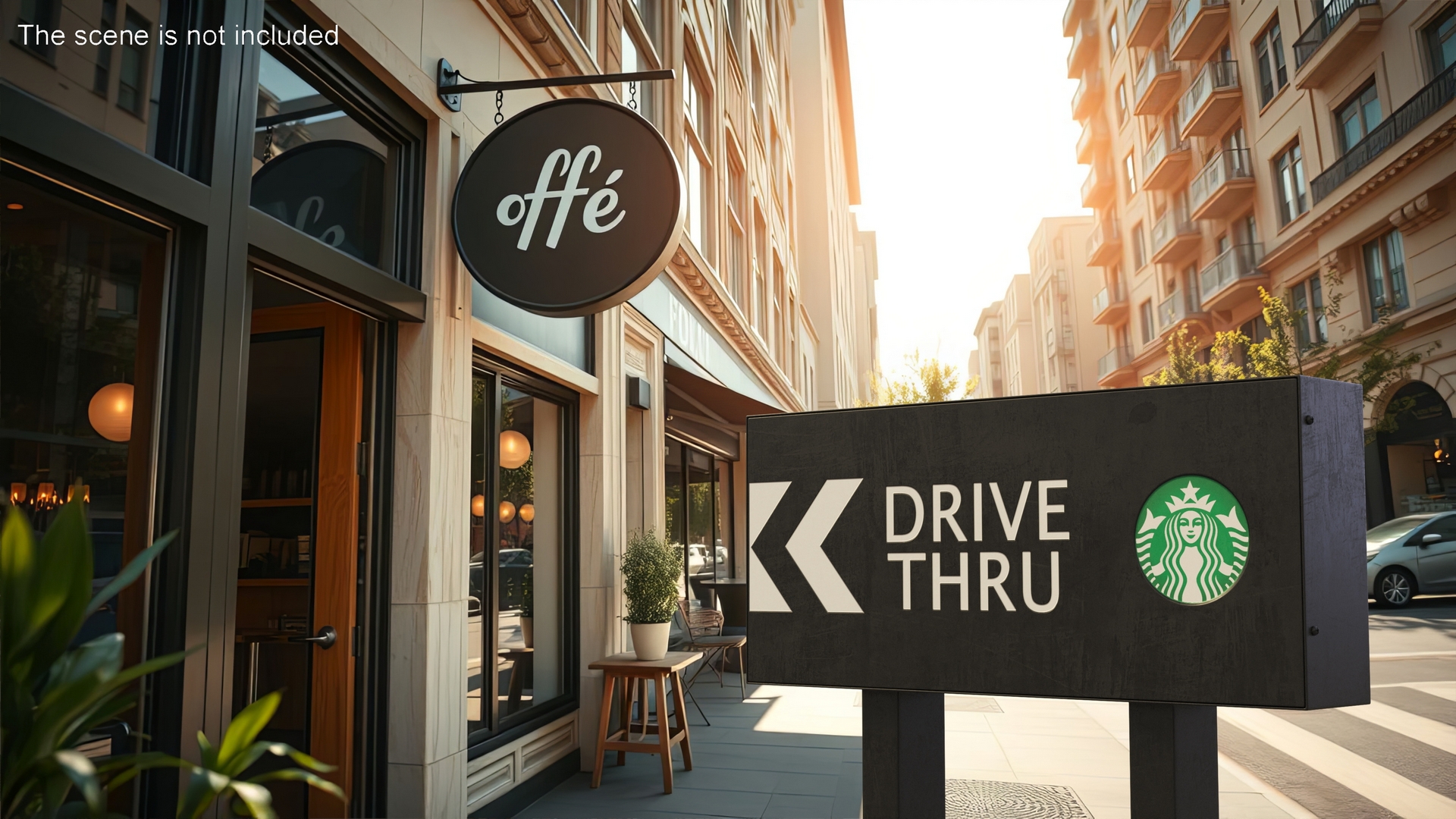 3D model Starbucks Drive Thru Sign