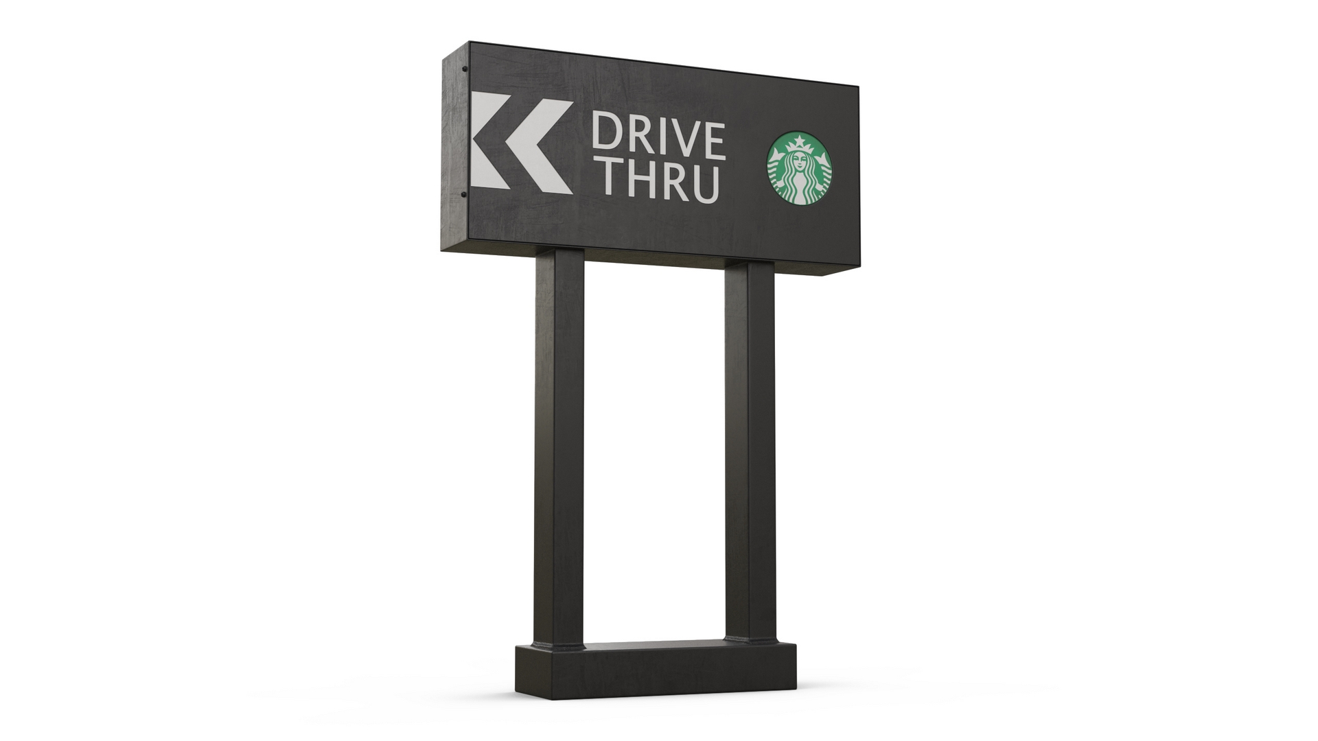 3D model Starbucks Drive Thru Sign