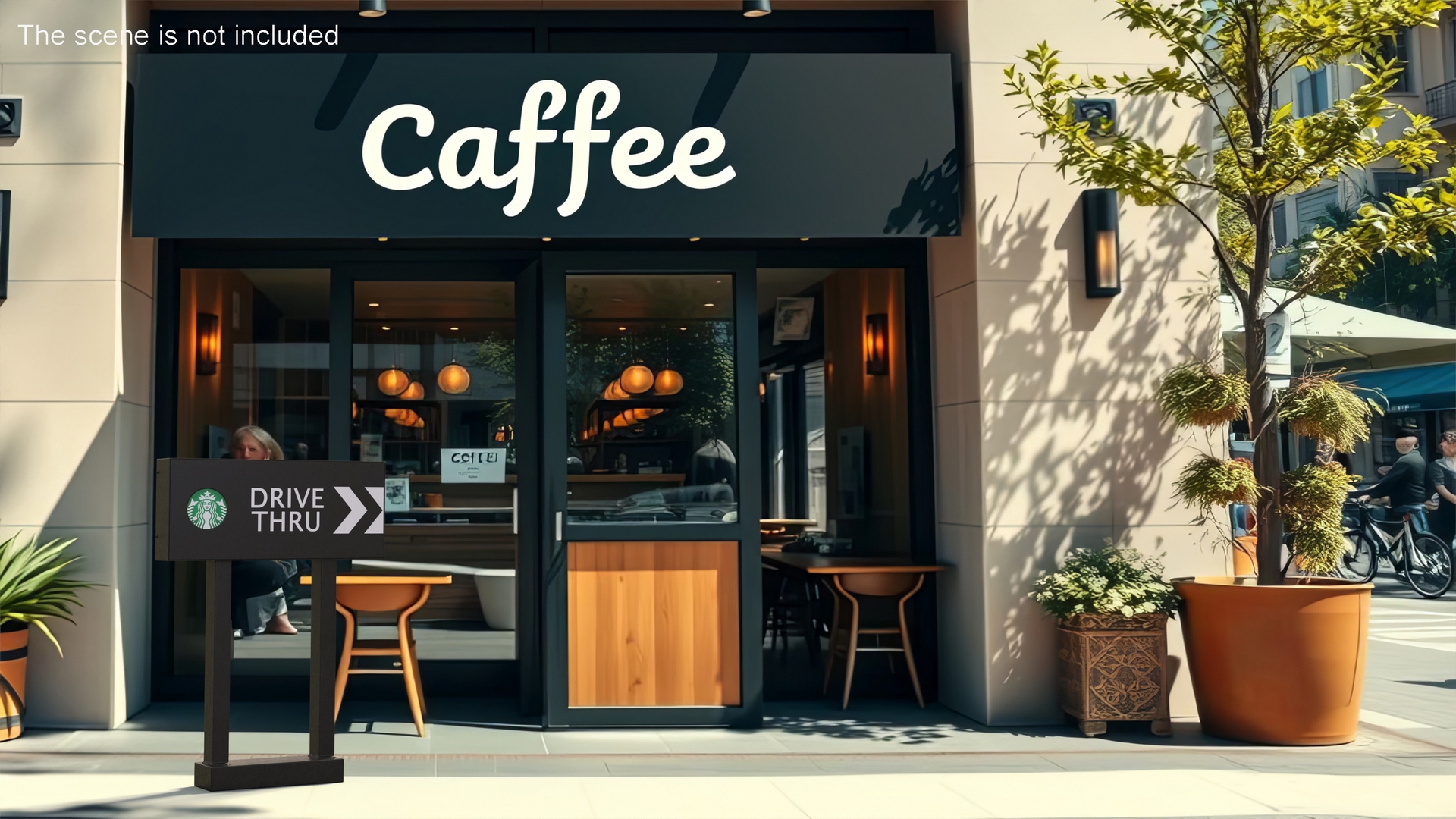 3D model Starbucks Drive Thru Sign