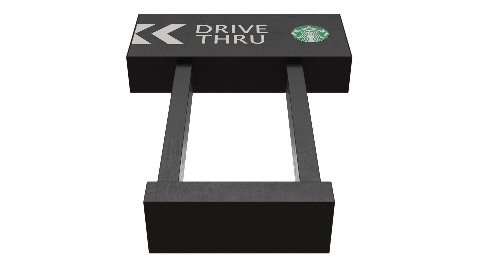 3D model Starbucks Drive Thru Sign