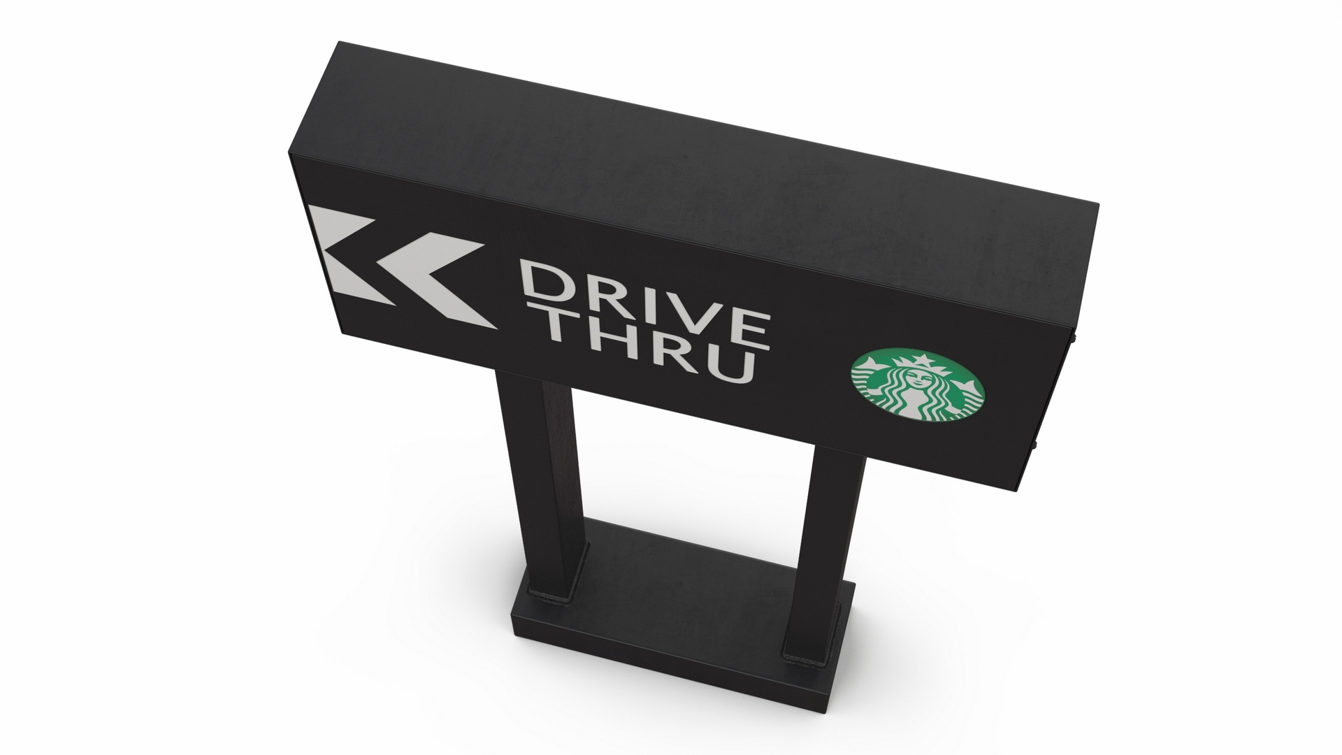 3D model Starbucks Drive Thru Sign