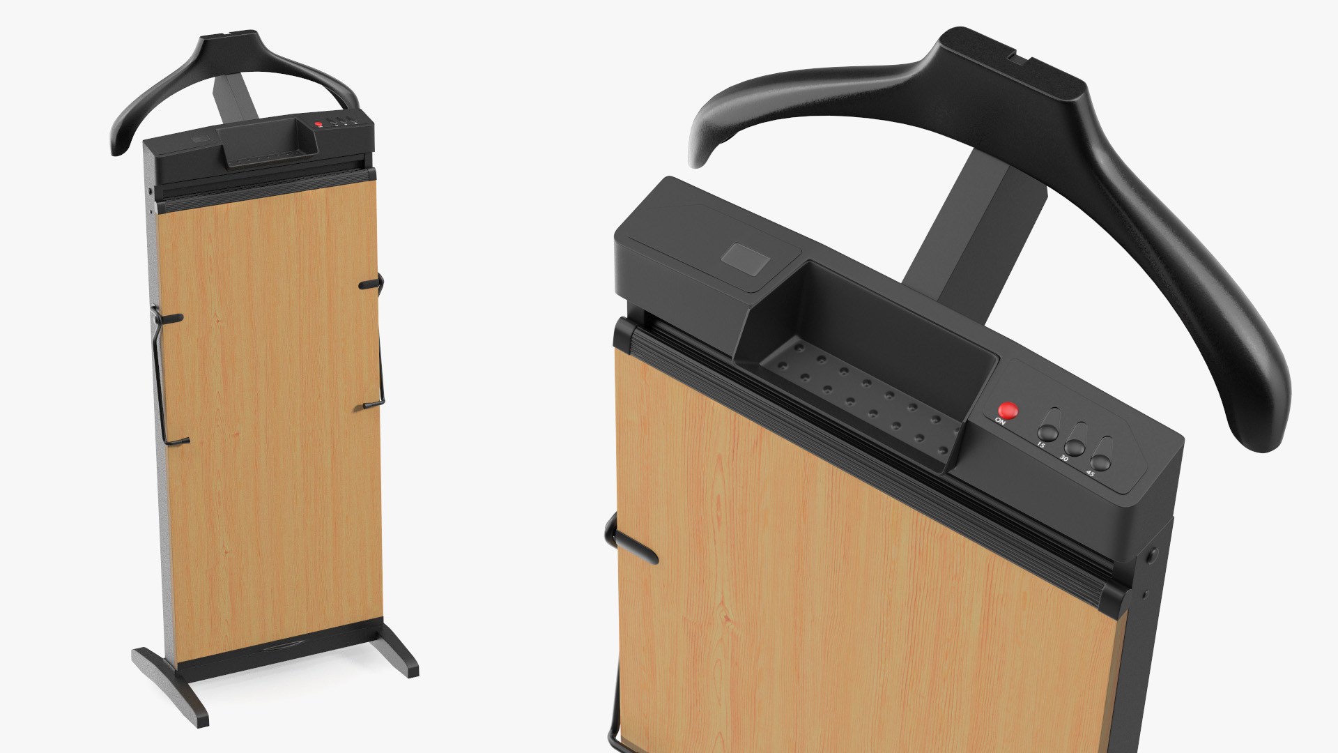 Trouser Press Light Wood Trim 3D model