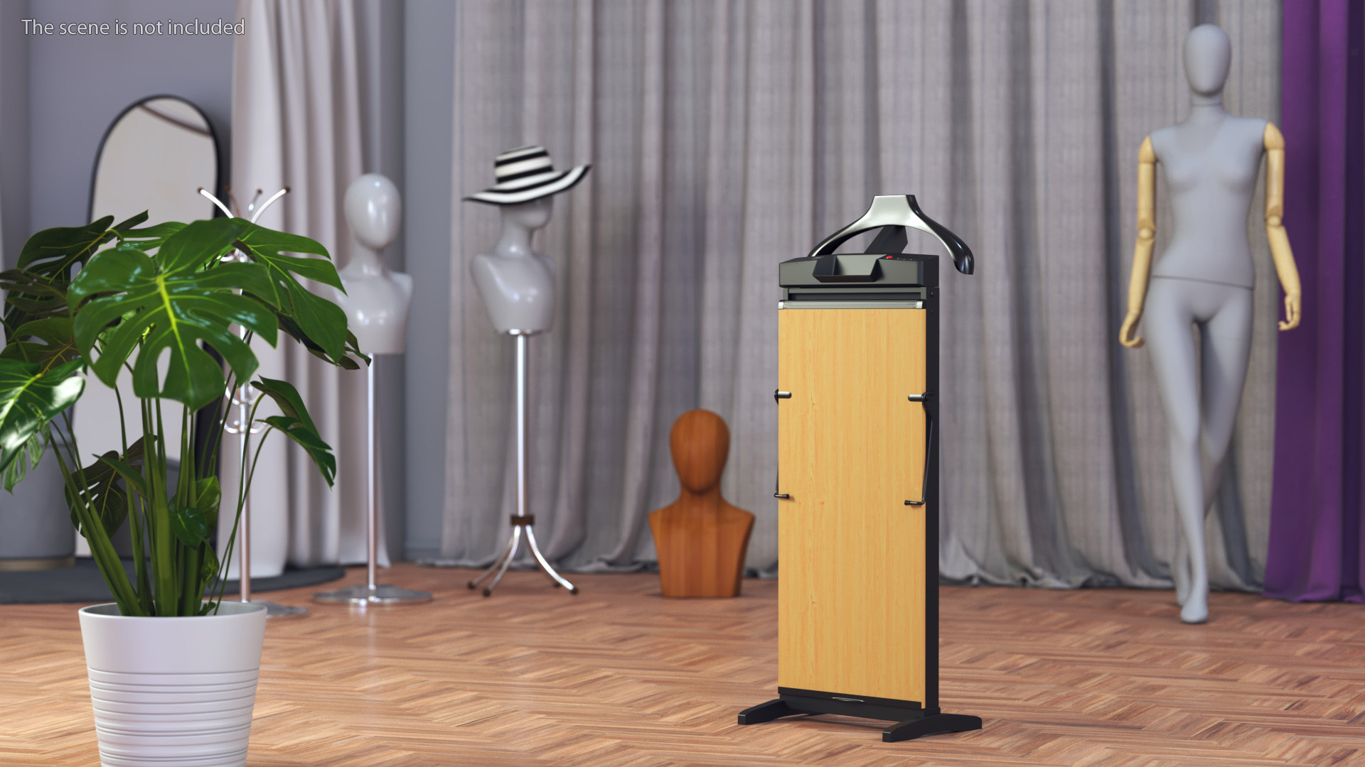 Trouser Press Light Wood Trim 3D model