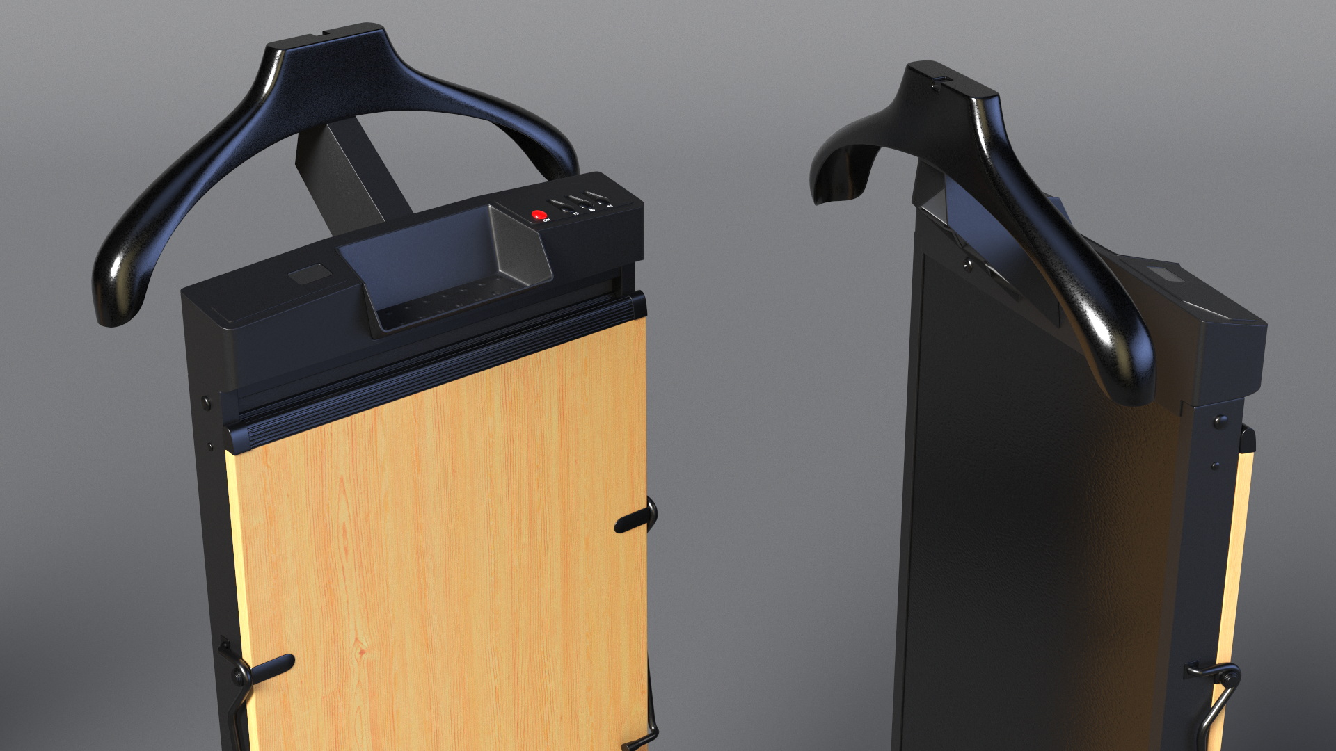 Trouser Press Light Wood Trim 3D model