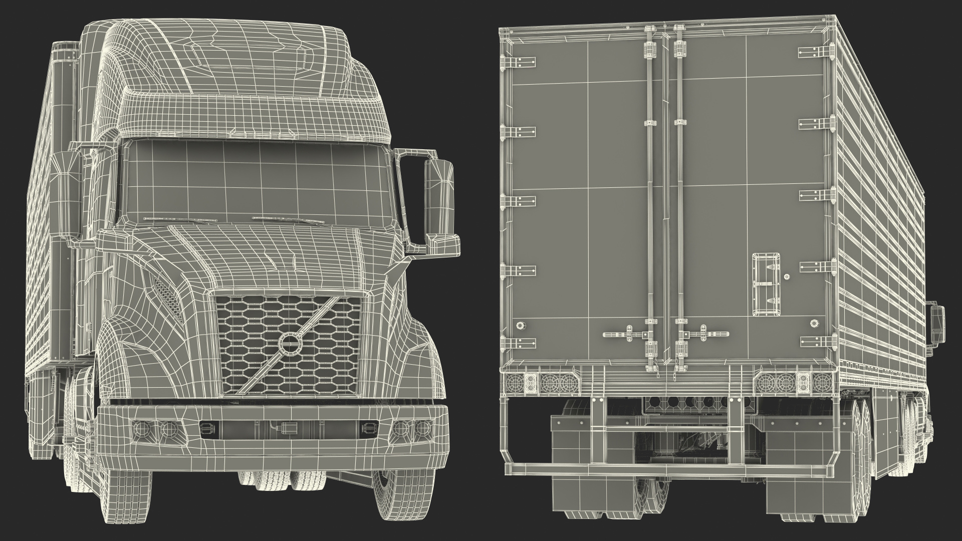 3D model Volvo VNL 860 Truck with Reefer Trailer Your Brand