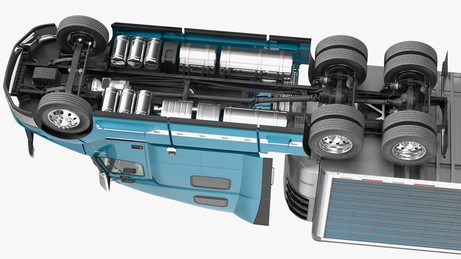 3D model Volvo VNL 860 Truck with Reefer Trailer Your Brand