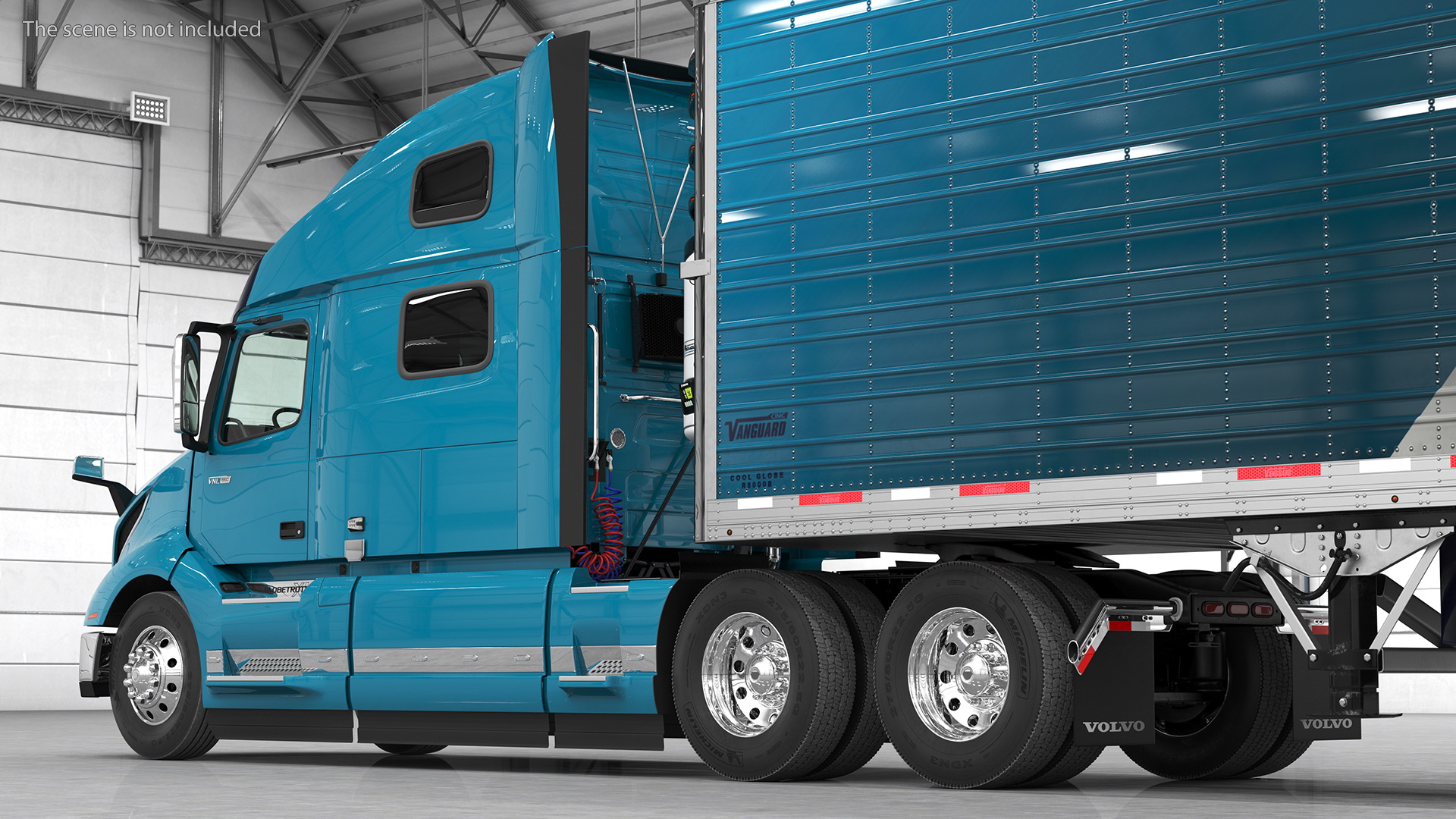 3D model Volvo VNL 860 Truck with Reefer Trailer Your Brand