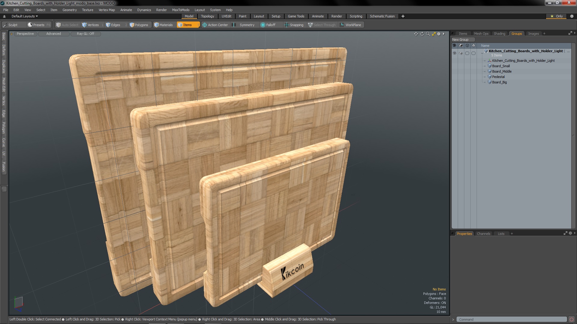 3D model Kitchen Cutting Boards with Holder Light