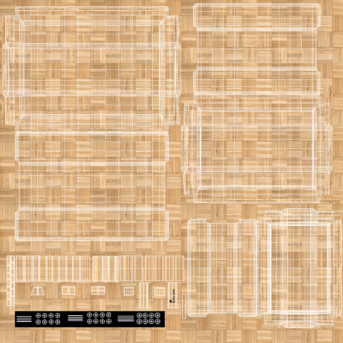 3D model Kitchen Cutting Boards with Holder Light