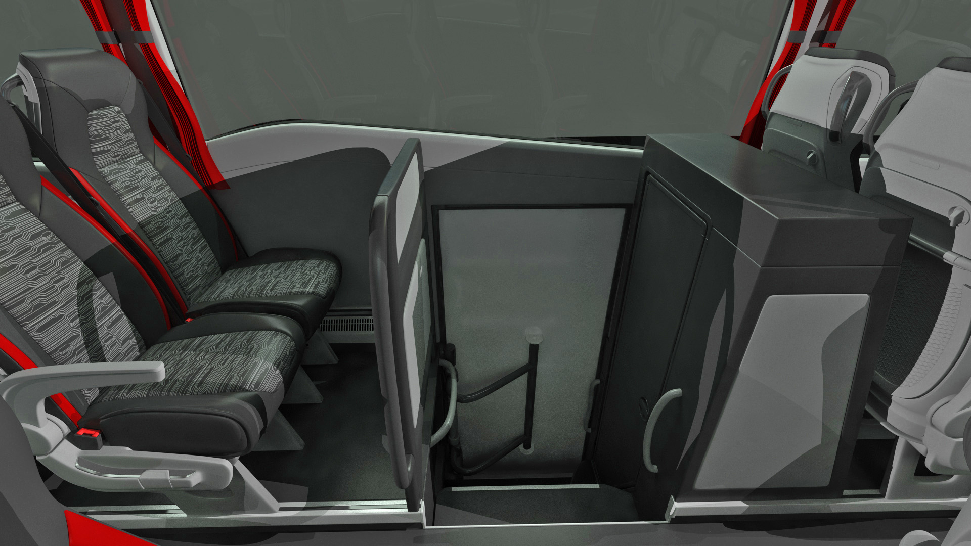 3D Luxury Coach Tour Bus Rigged model