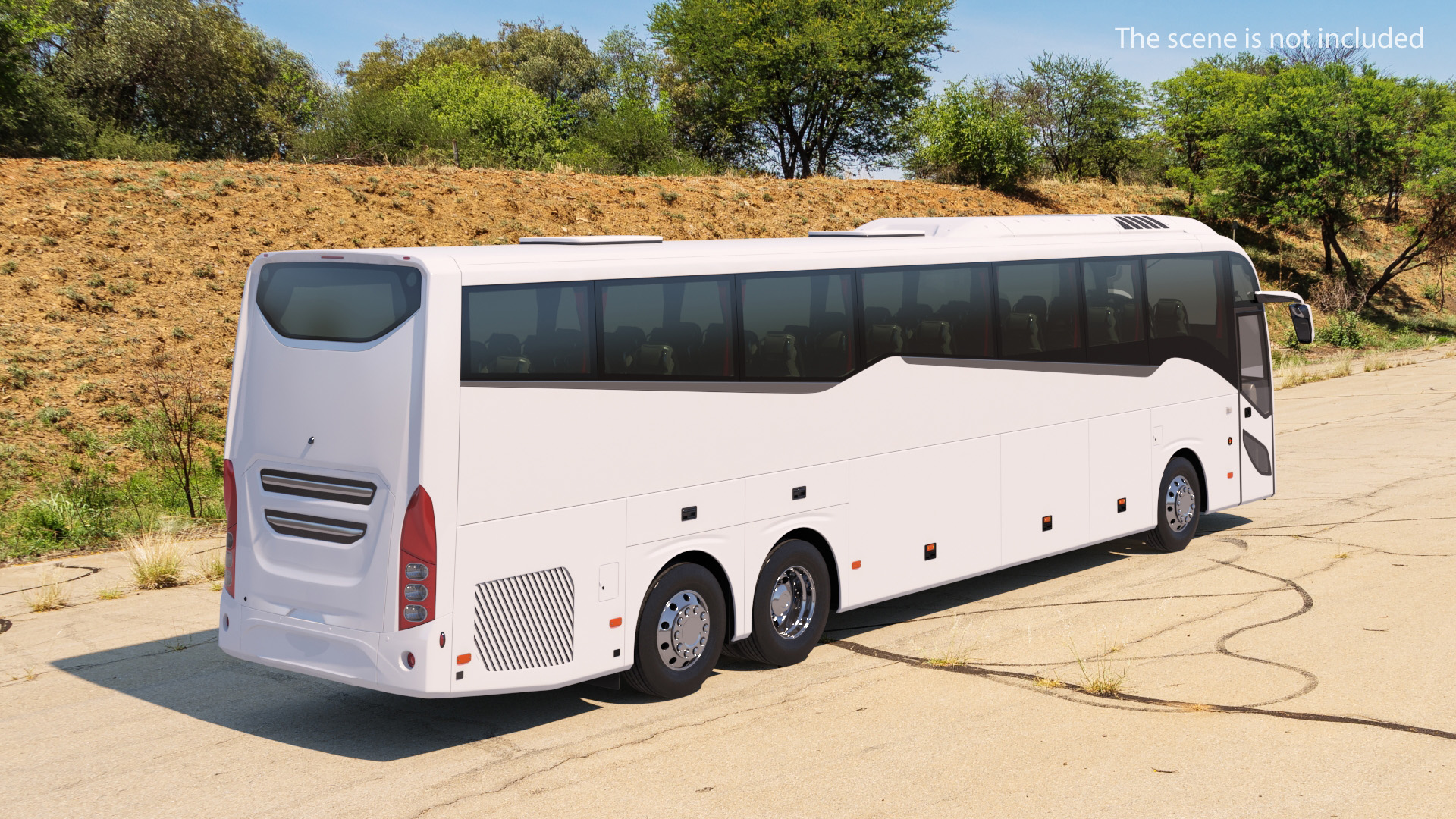 3D Luxury Coach Tour Bus Rigged model