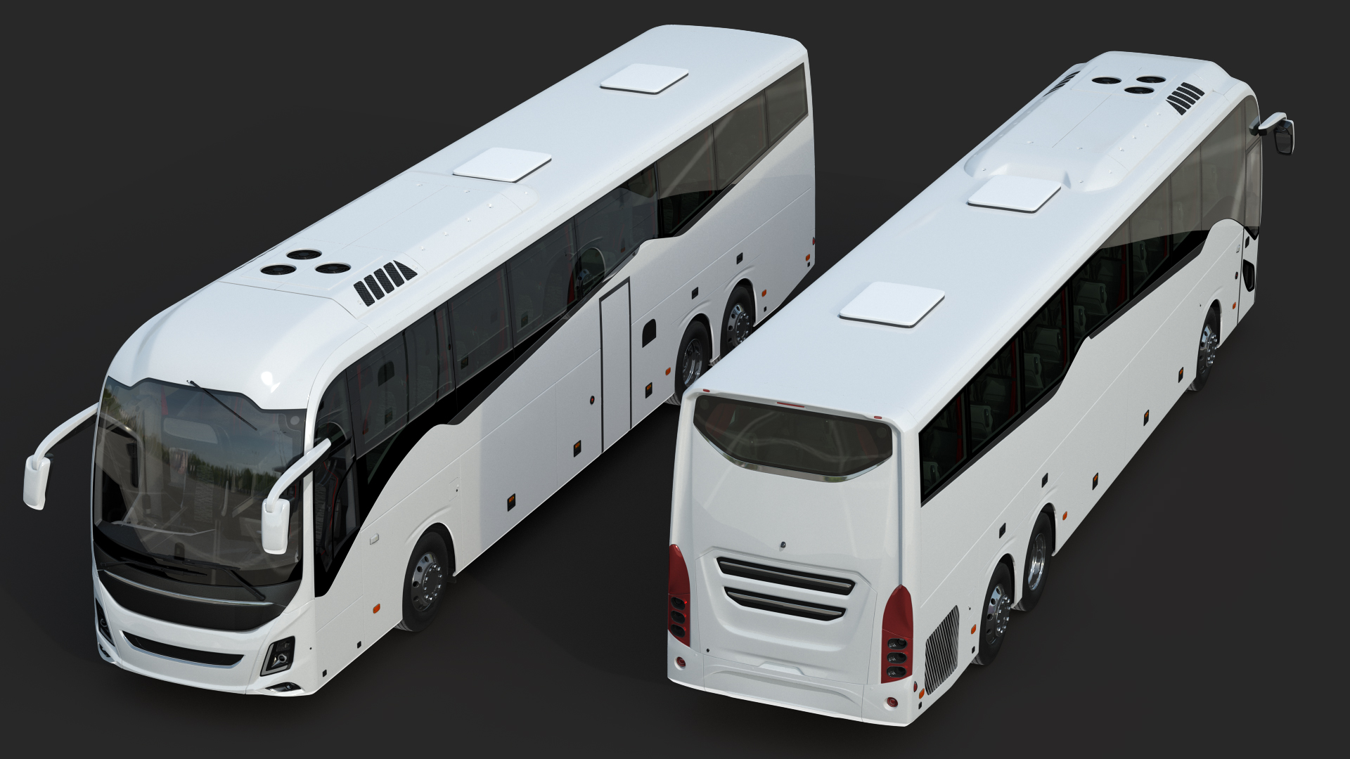 3D Luxury Coach Tour Bus Rigged model