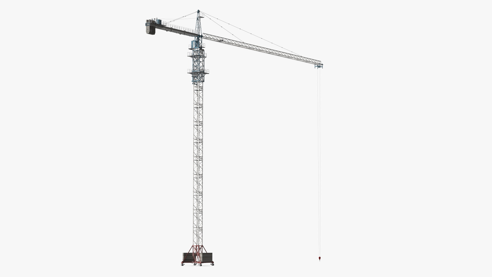 3D model Construction Tower Crane Rigged for Cinema 4D