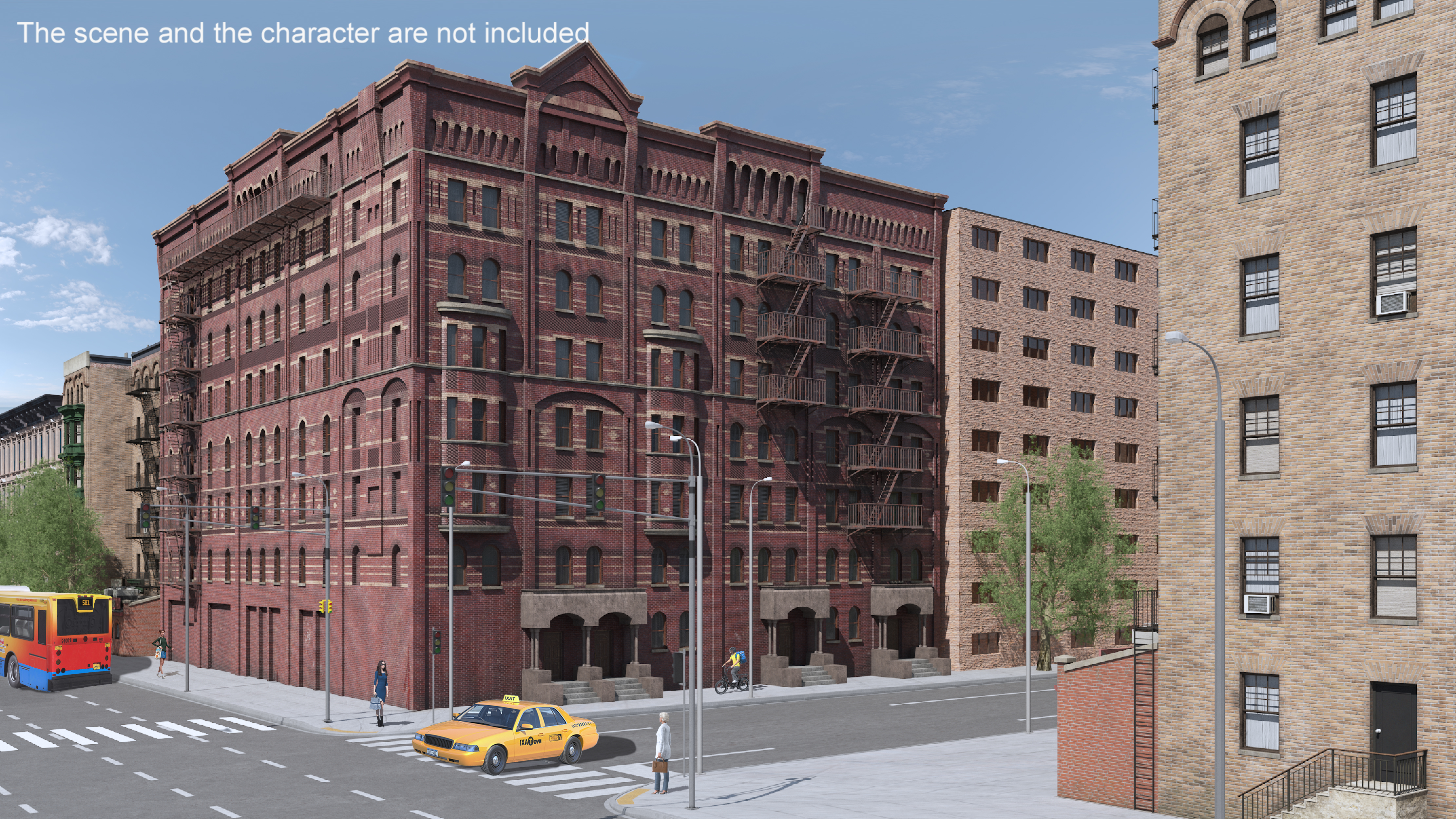 3D Historic New York Residential Building model