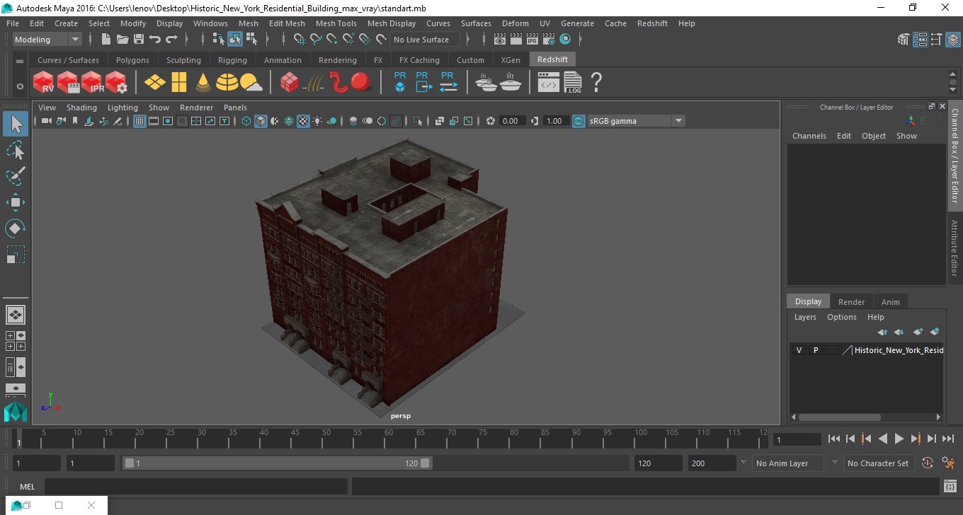 3D Historic New York Residential Building model