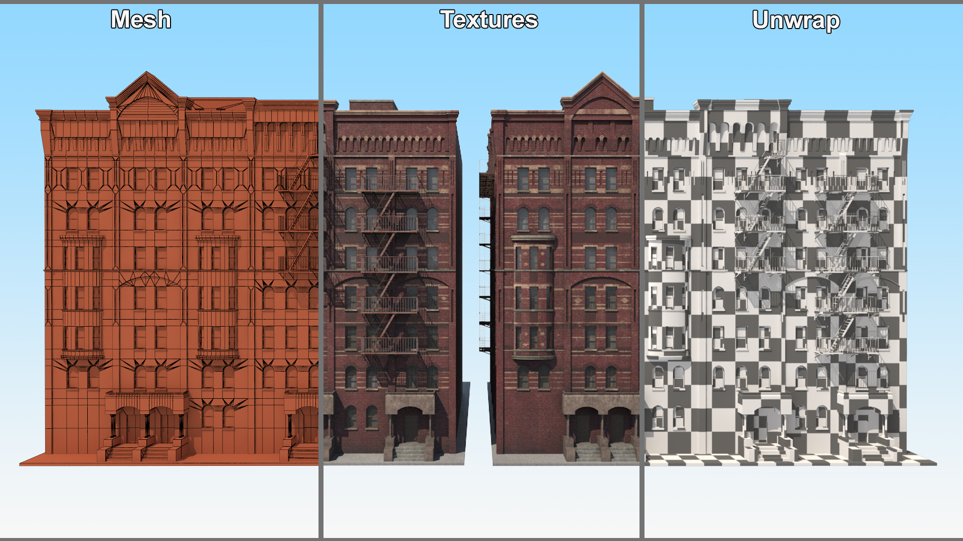 3D Historic New York Residential Building model