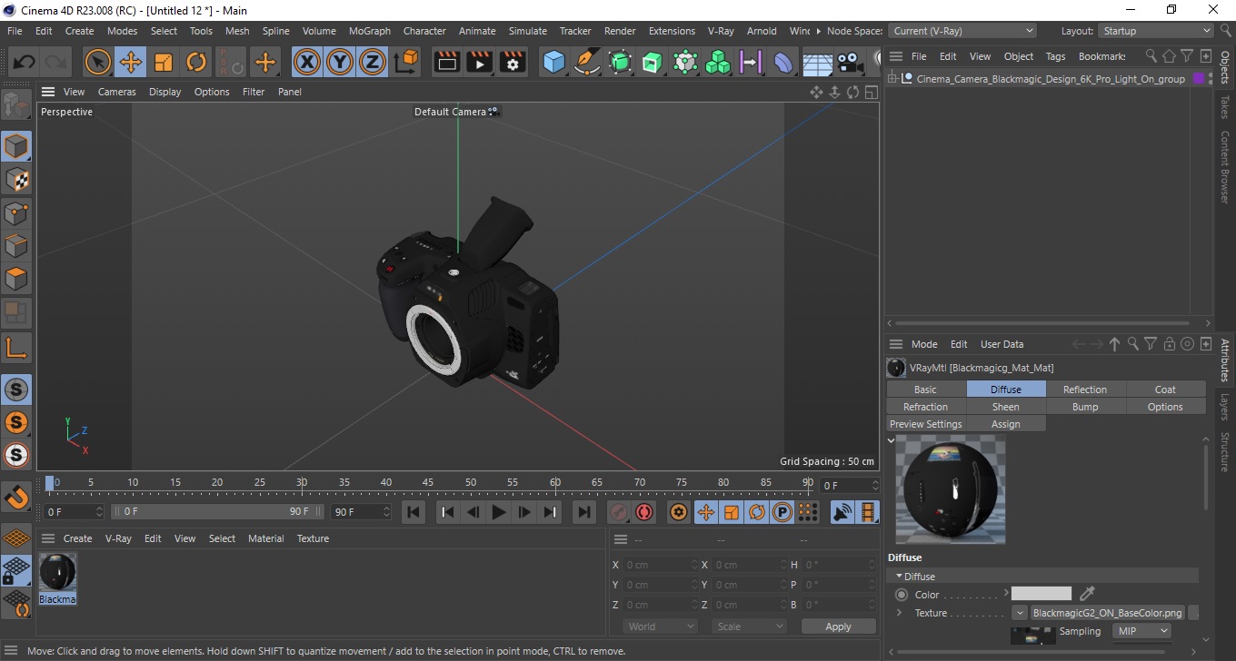 Cinema Camera Blackmagic Design 6K Pro Light On 3D