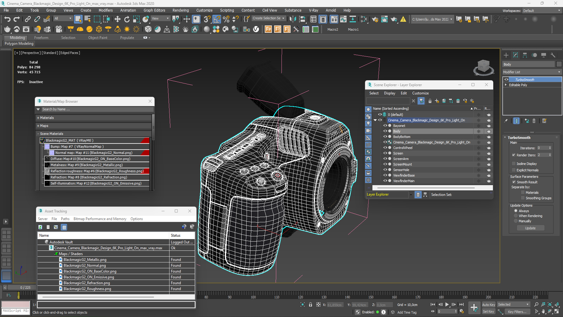 Cinema Camera Blackmagic Design 6K Pro Light On 3D
