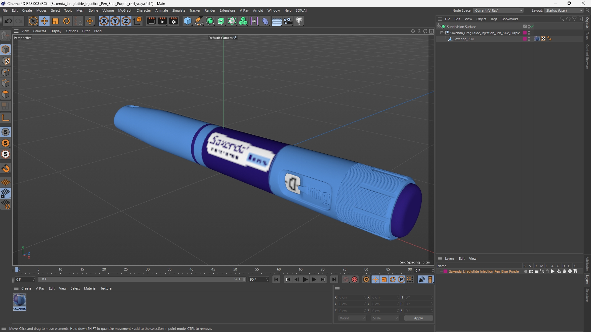 Saxenda Liraglutide Injection Pen Blue Purple - view 12