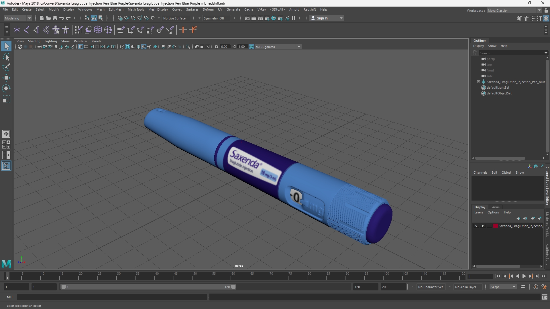 Saxenda Liraglutide Injection Pen Blue Purple - view 11