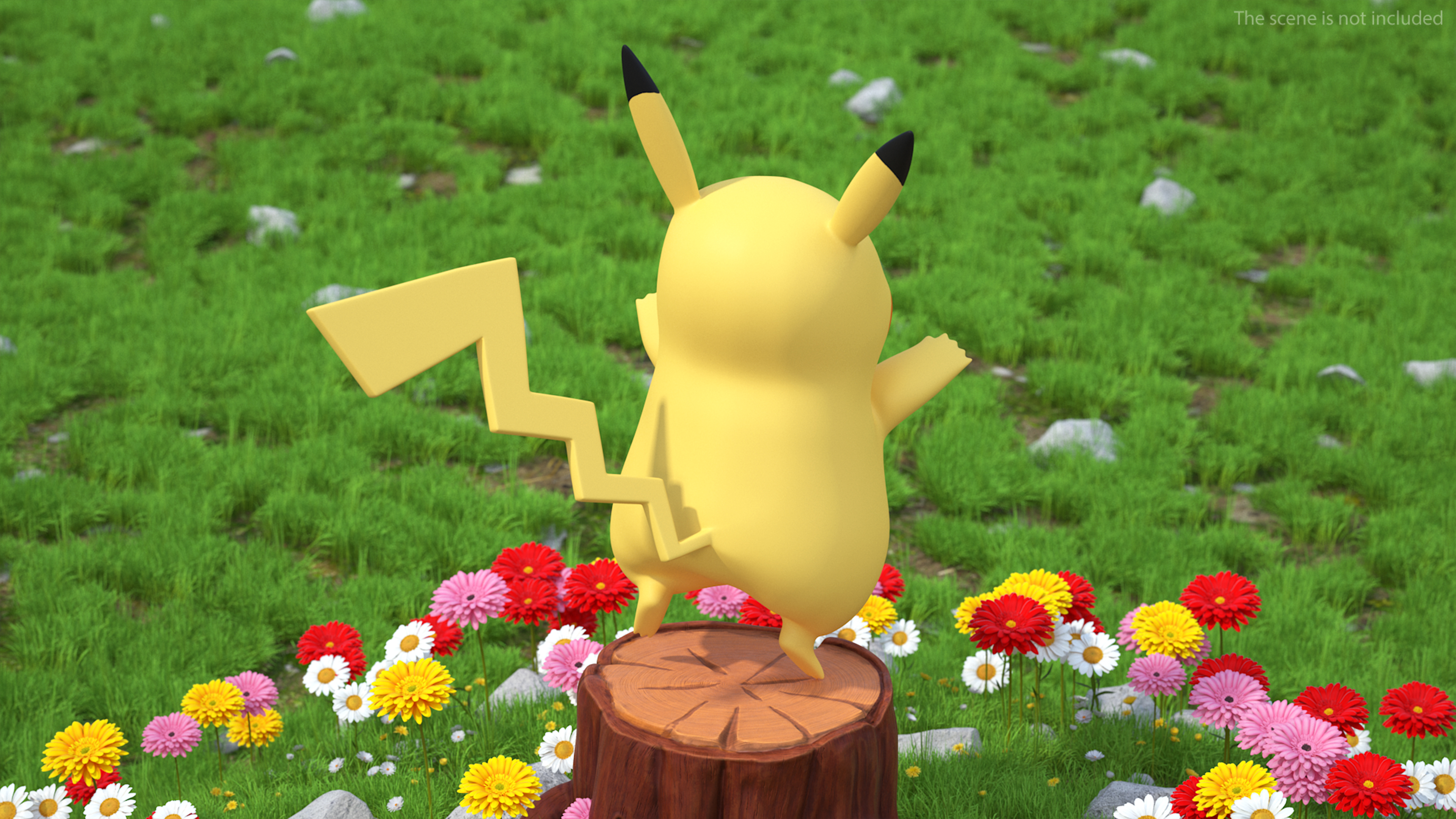 3D Pikachu Character Rigged for Maya model