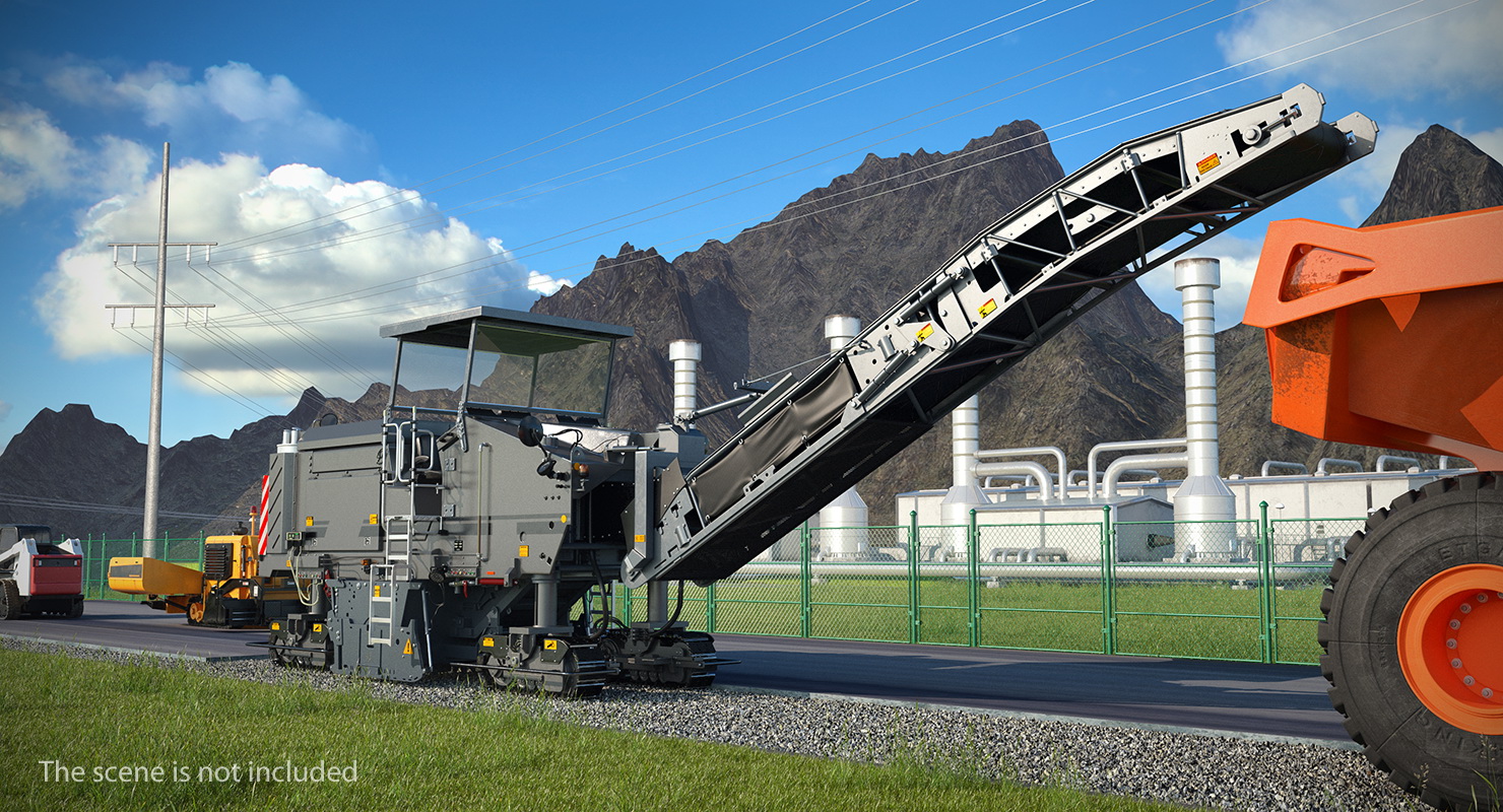 Asphalt Milling Machine Clean 3D model