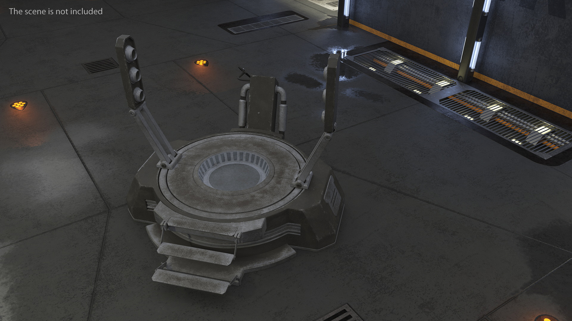 3D model Sci Fi Teleport Machine is Off