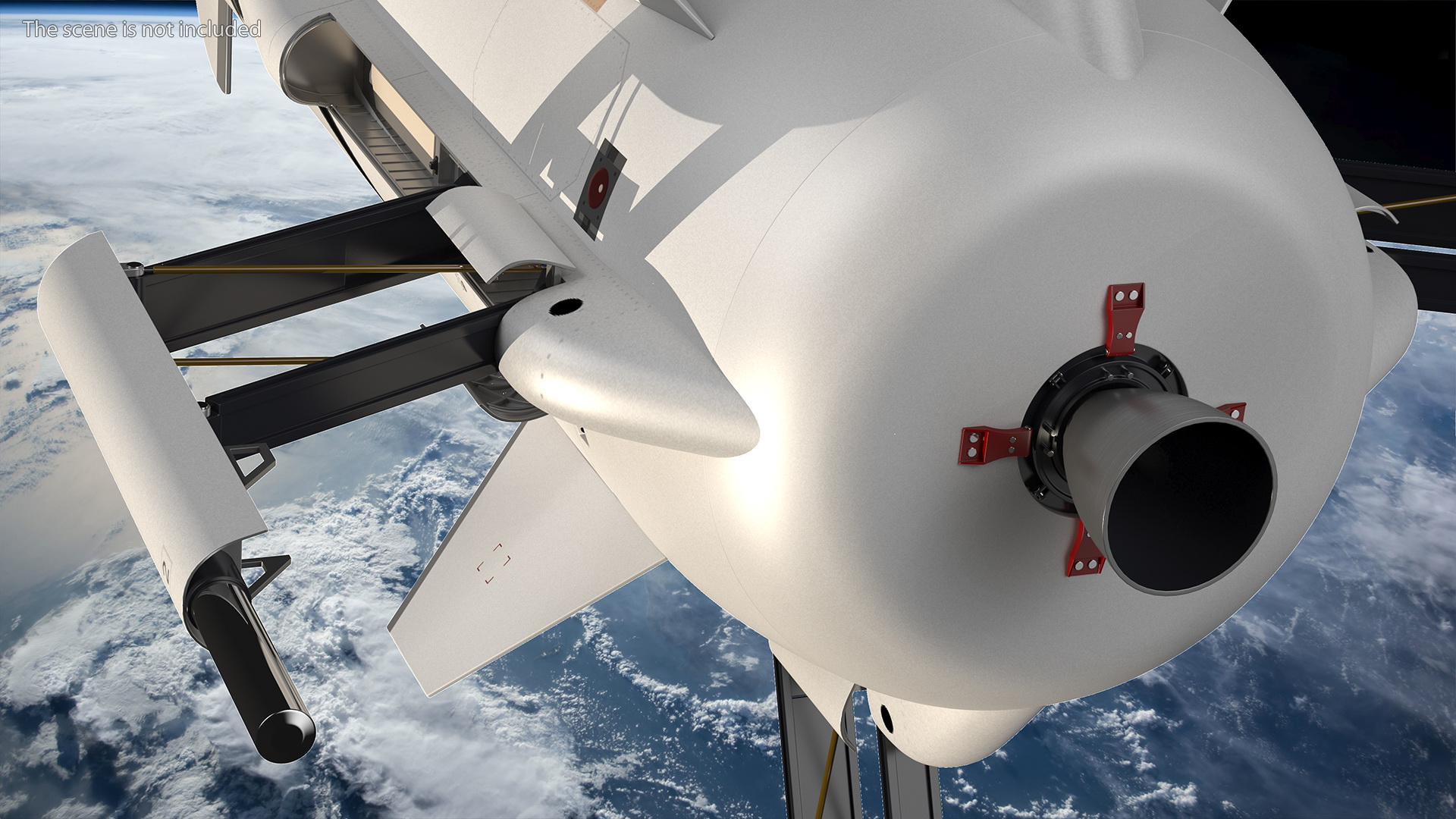 3D Blue Origin New Shepard Rocket Booster with Crew Capsule