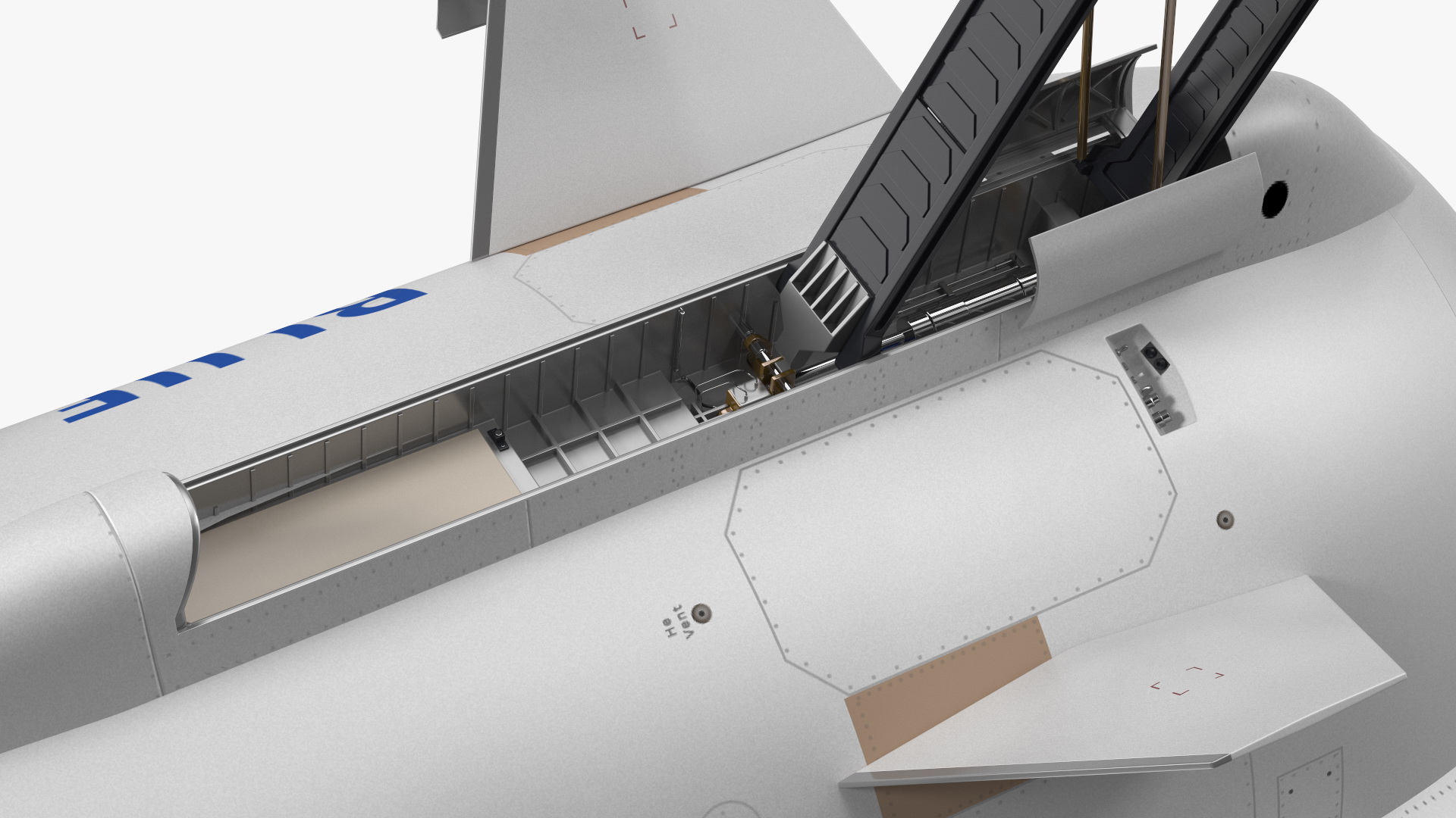 3D Blue Origin New Shepard Rocket Booster with Crew Capsule