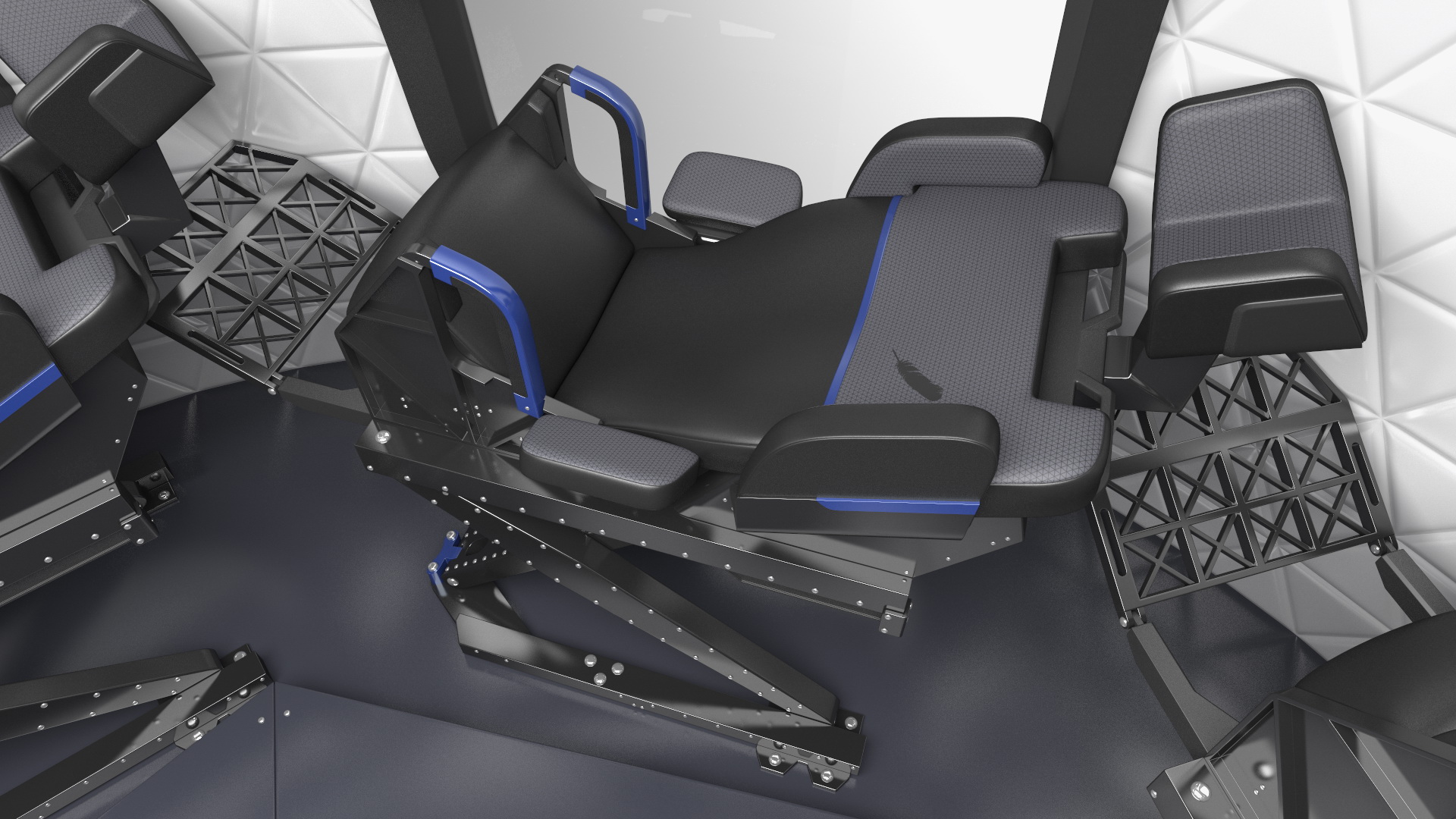 3D Blue Origin New Shepard Rocket Booster with Crew Capsule