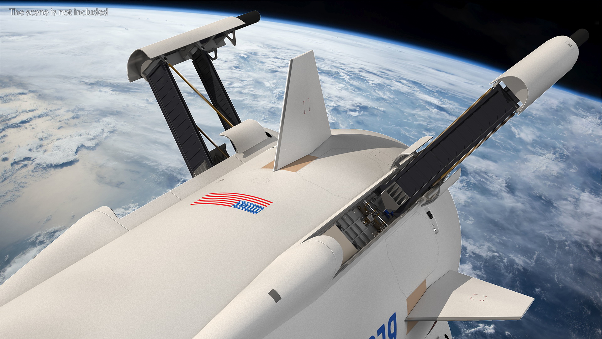 3D Blue Origin New Shepard Rocket Booster with Crew Capsule