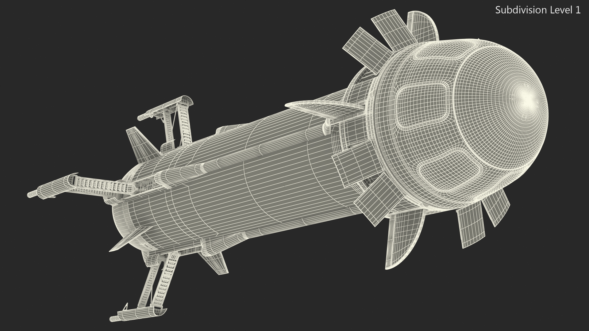 3D Blue Origin New Shepard Rocket Booster with Crew Capsule