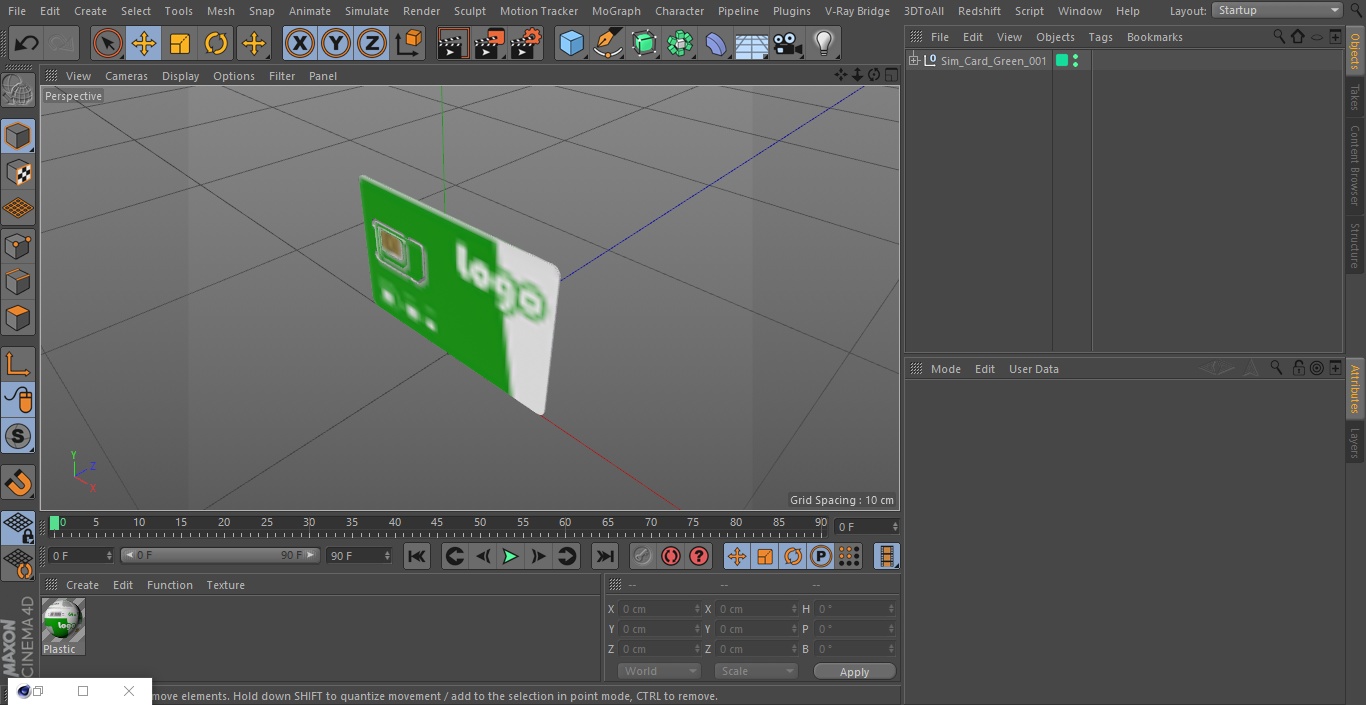 Sim Card Green 3D model