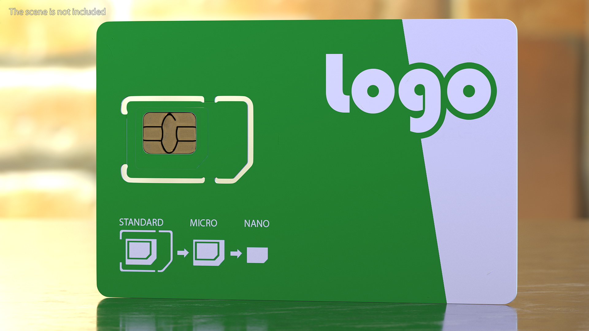 Sim Card Green 3D model