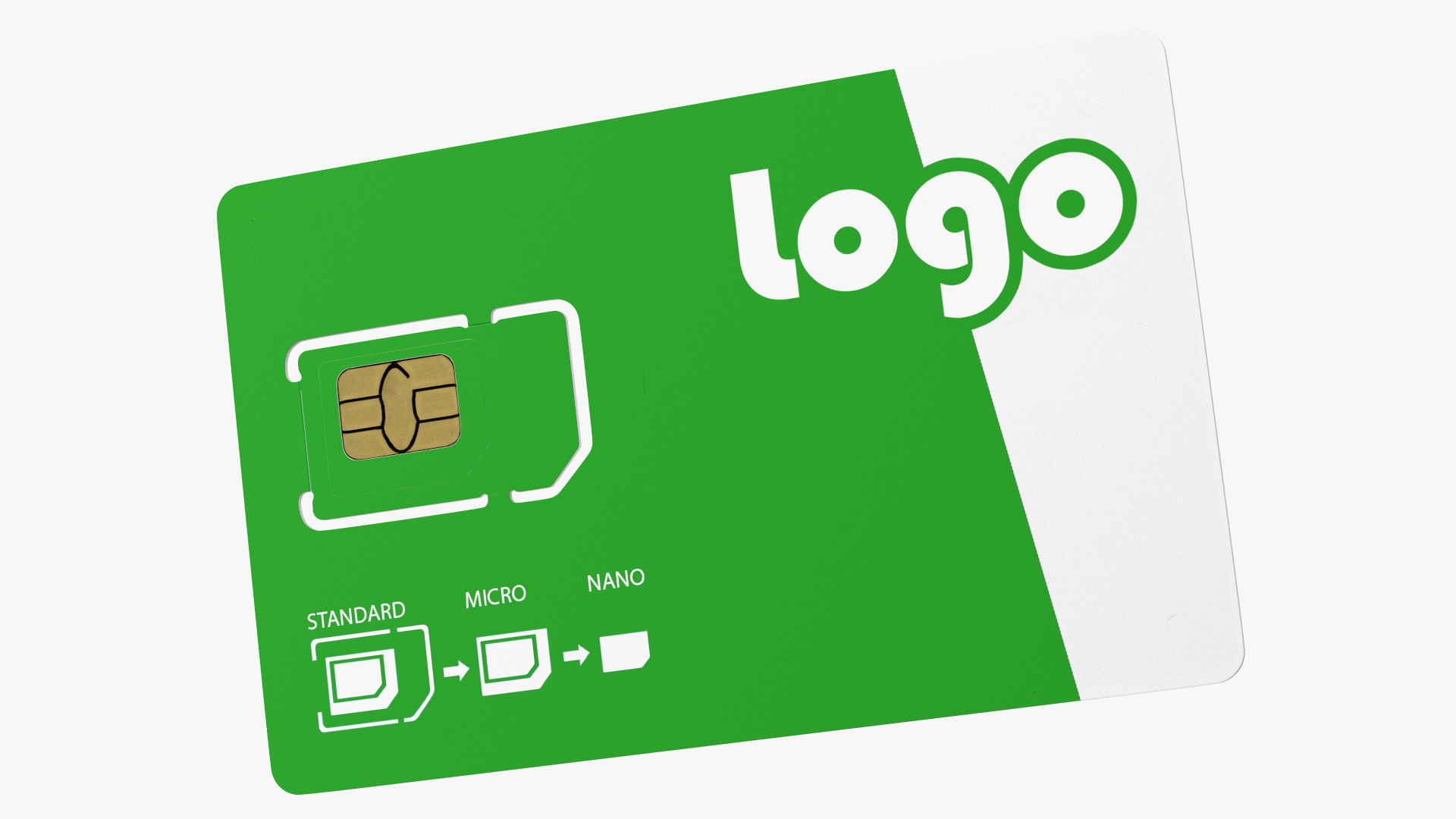 Sim Card Green 3D model